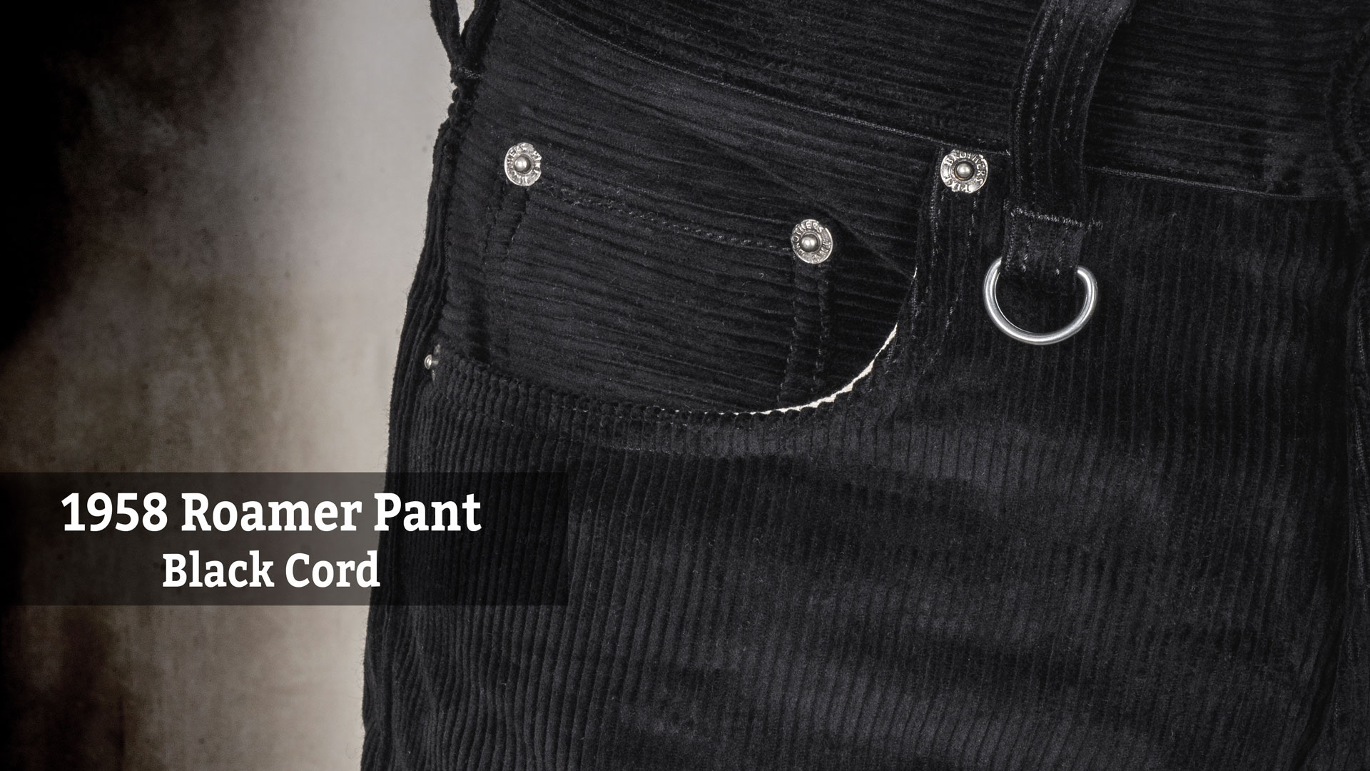 1958 Roamer Pant Black Cord