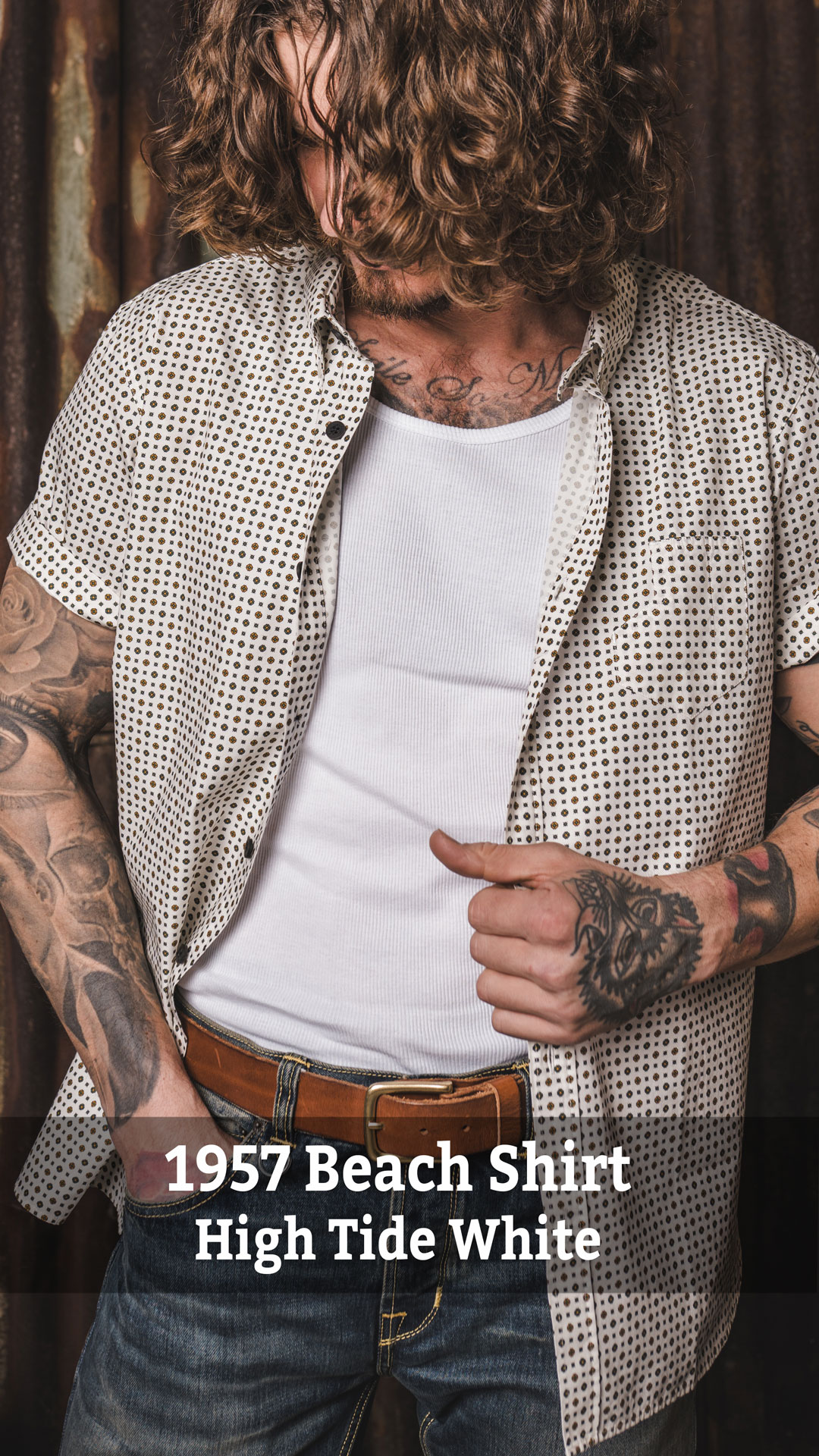 Beach Shirt High Tide White