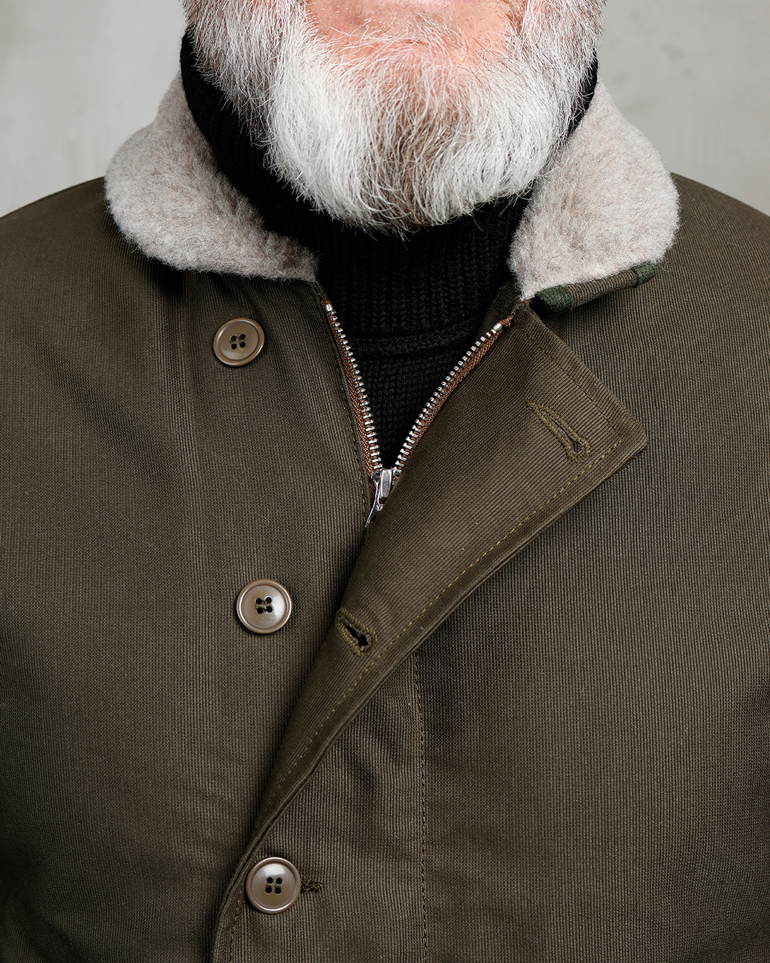 1944 N1 Deck Jacket Waxed Olive