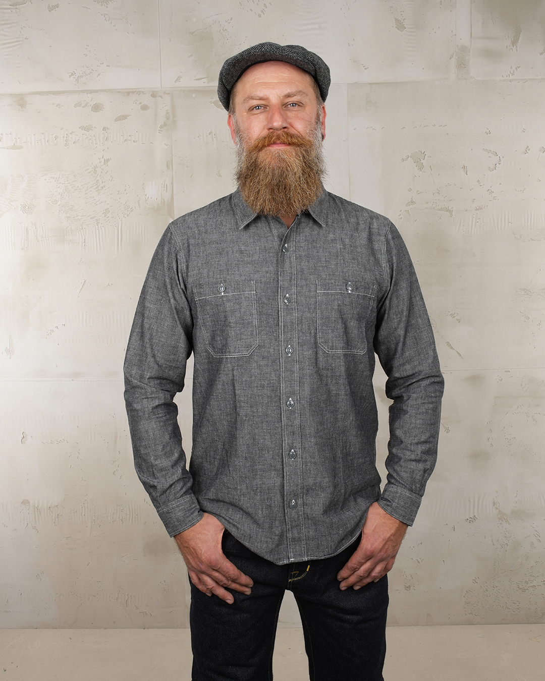 1940 USN Chambray Shirt Harbor Grey