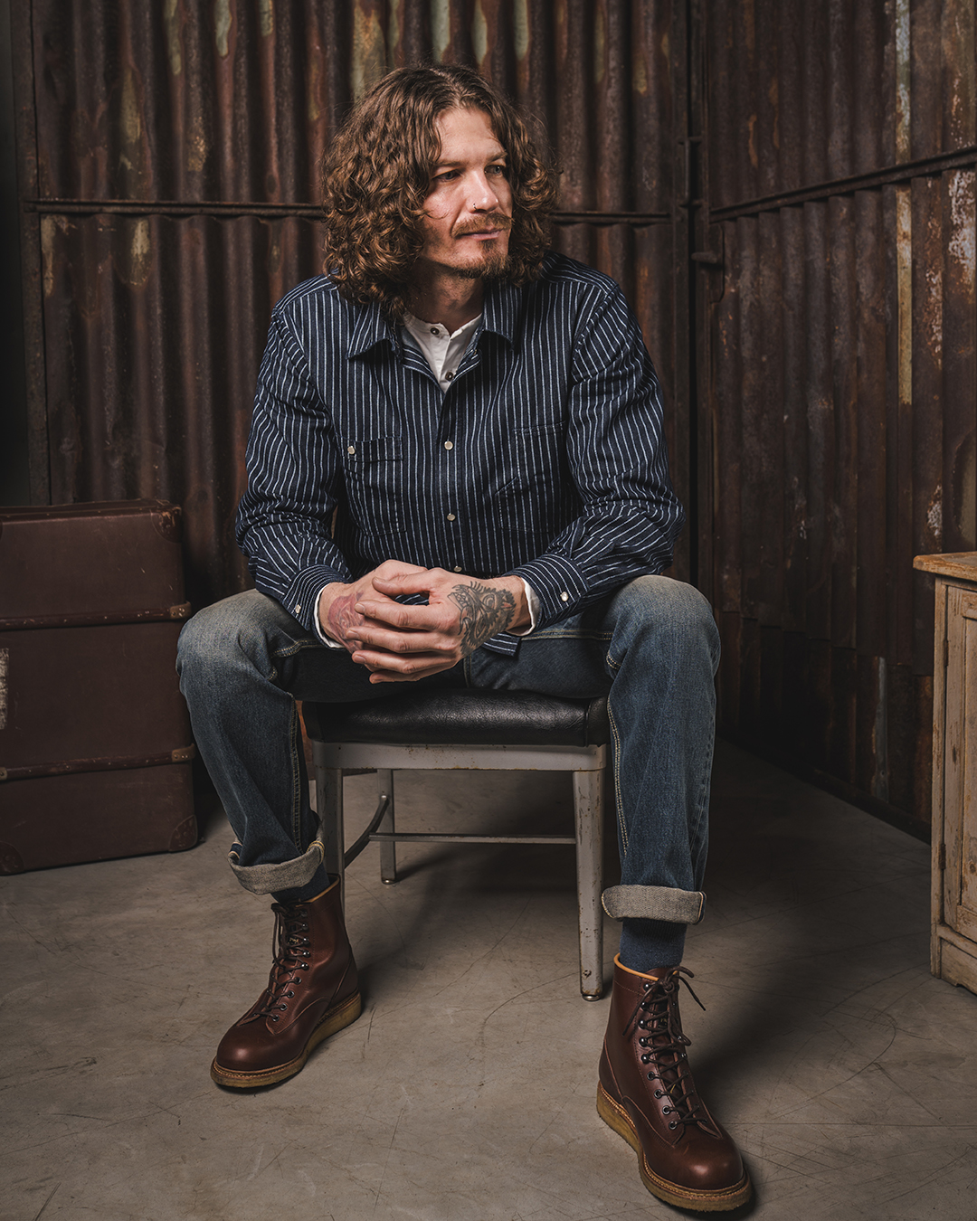 1937 Roamer Shirt blue Wabash Denim