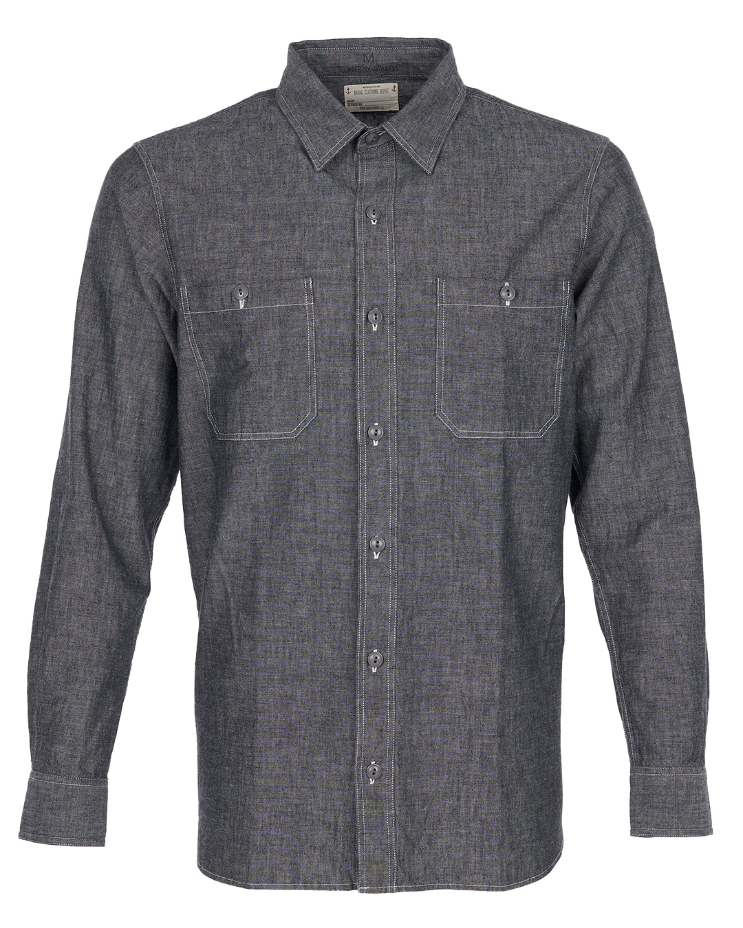 1940 USN Chambray Shirt Harbor Grey