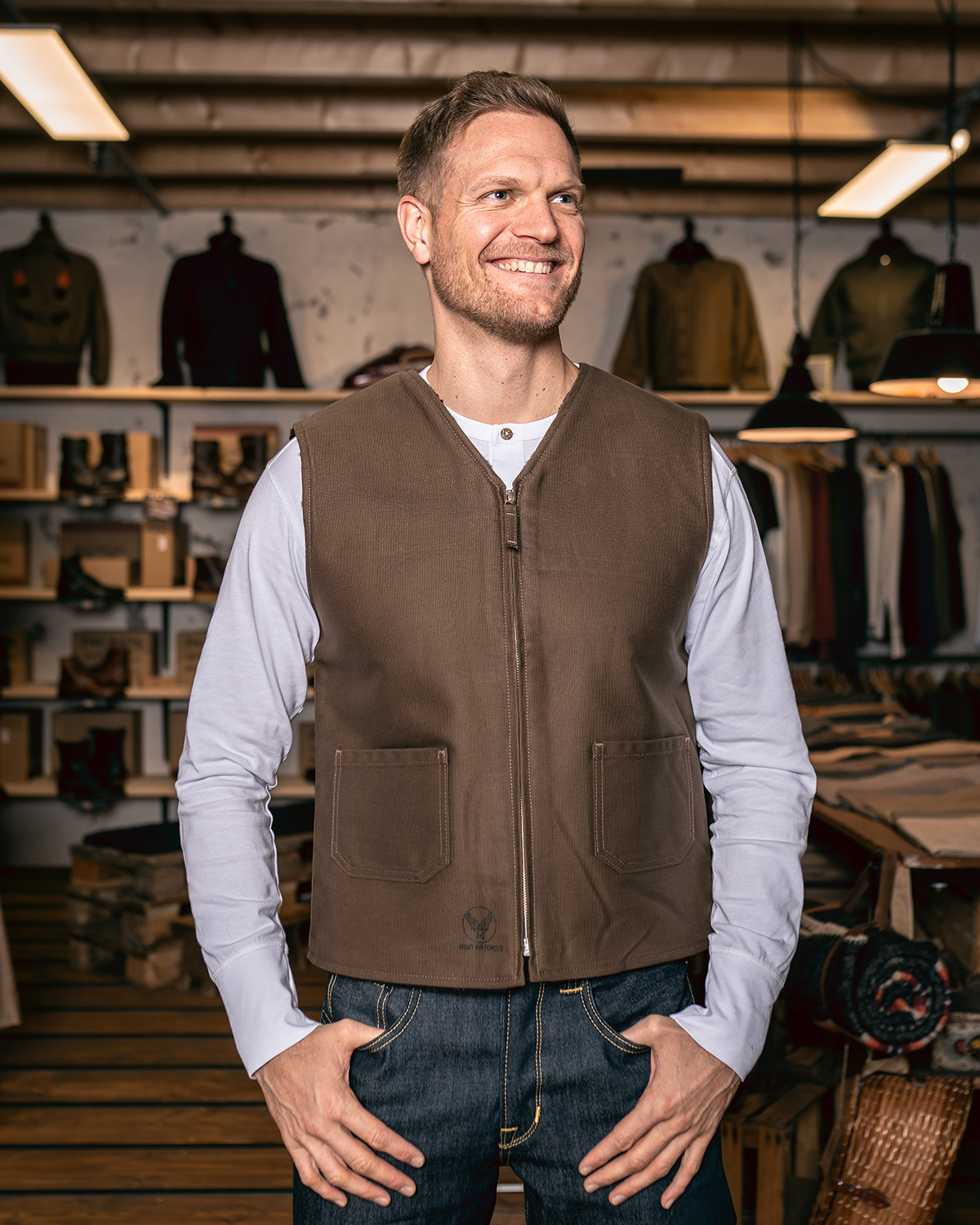 1942 C2 Vest Waxed Khaki