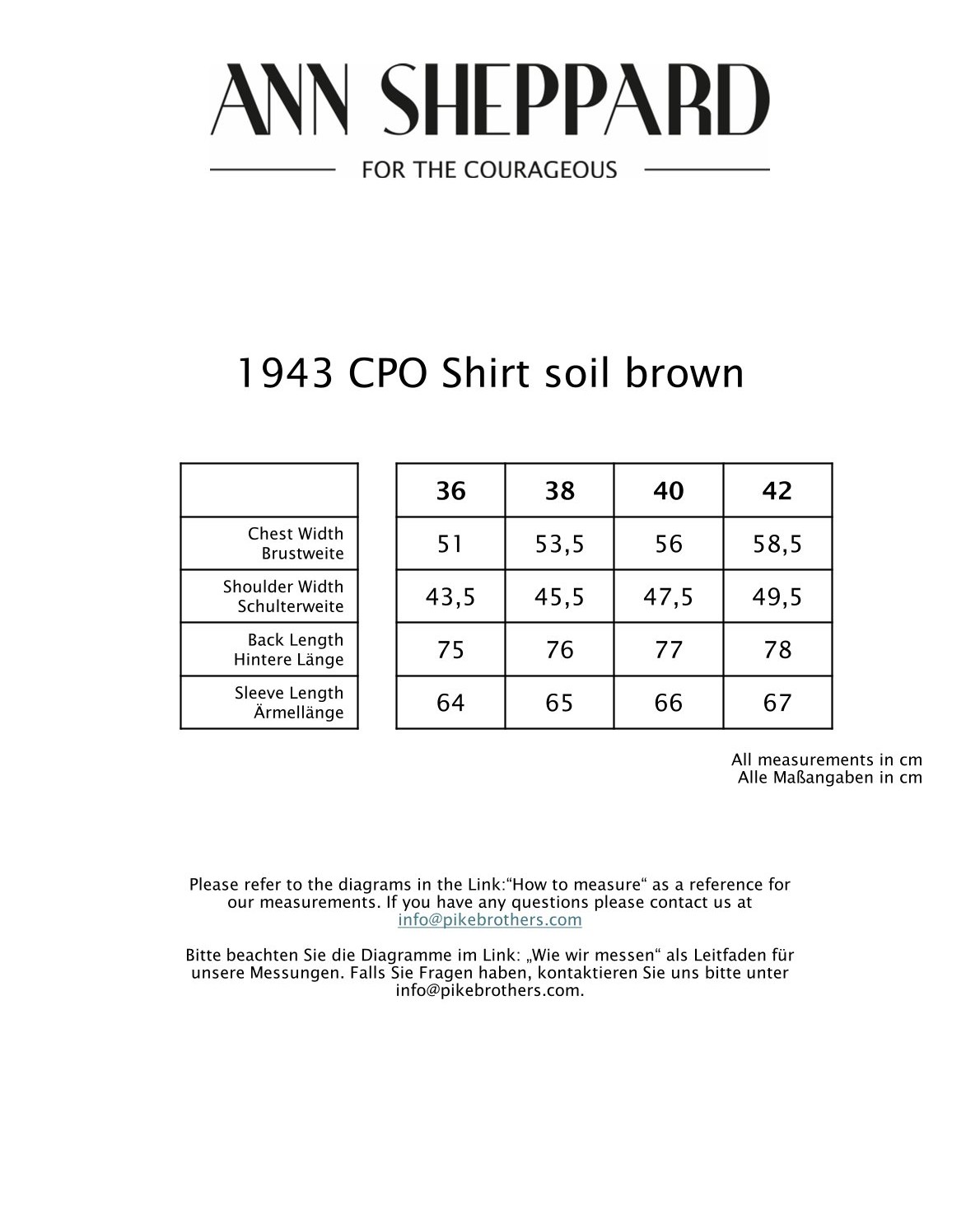 1943 CPO Shirt Moleskin Soil Brown