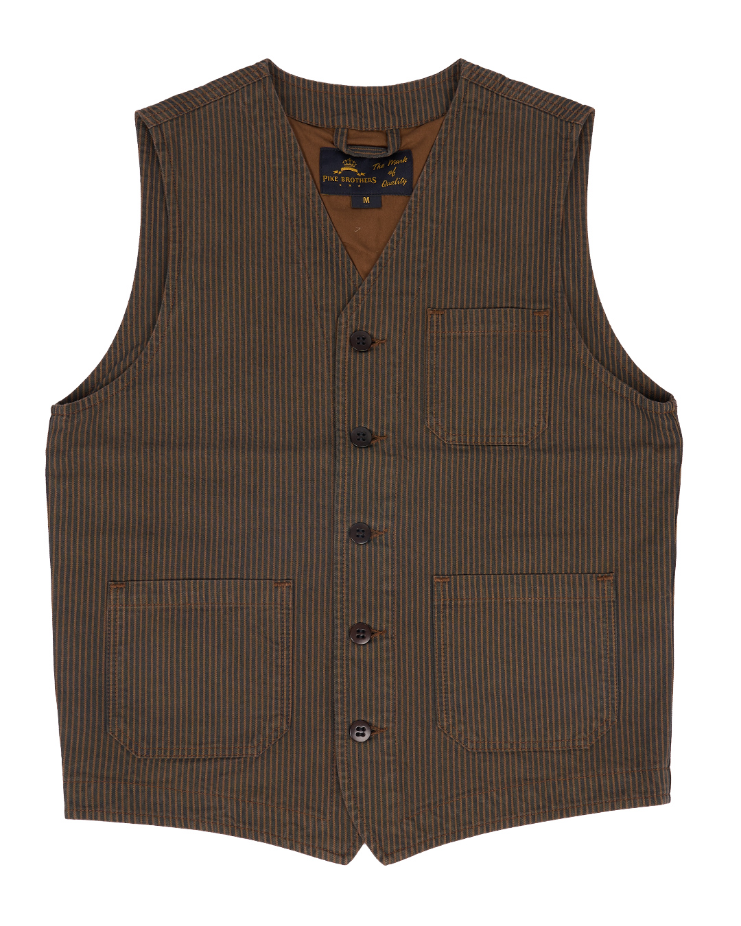 1937 Roamer Vest hickory stripe brown 1937 Roamer Vest hickory stripe brown