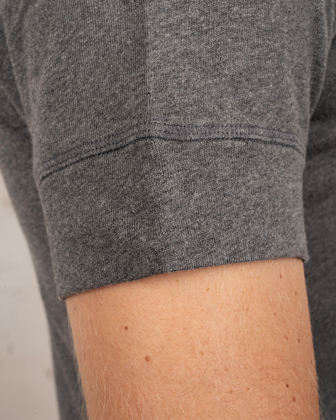 1927 Henley Shirt short sleeve grey melange