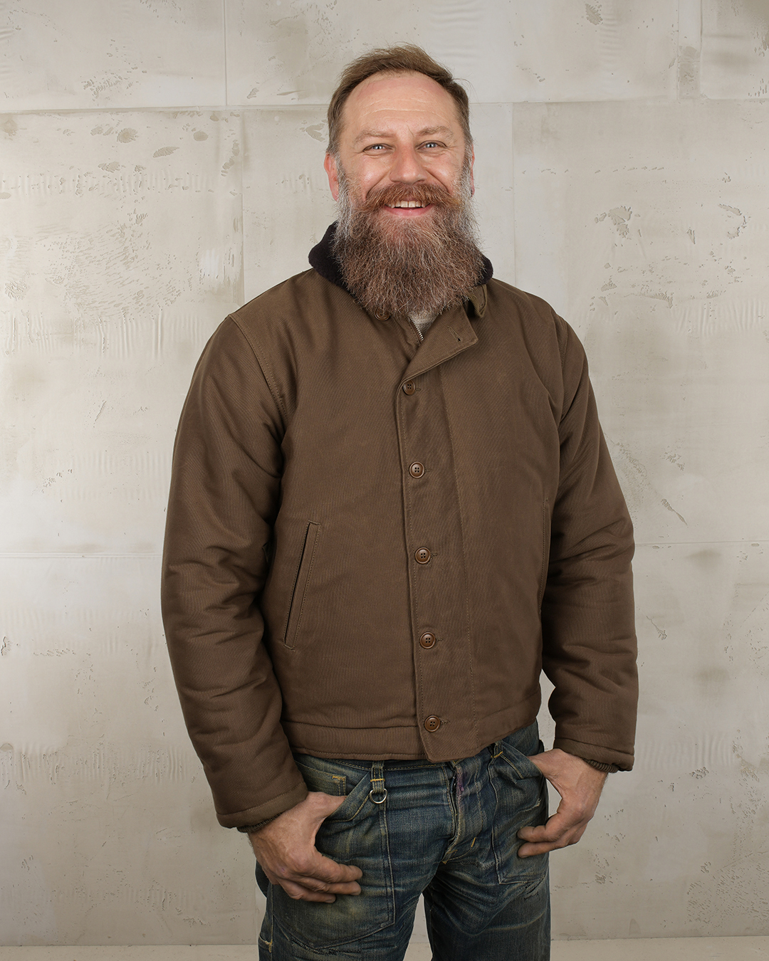 1944 N1 Deck Jacket waxed khaki