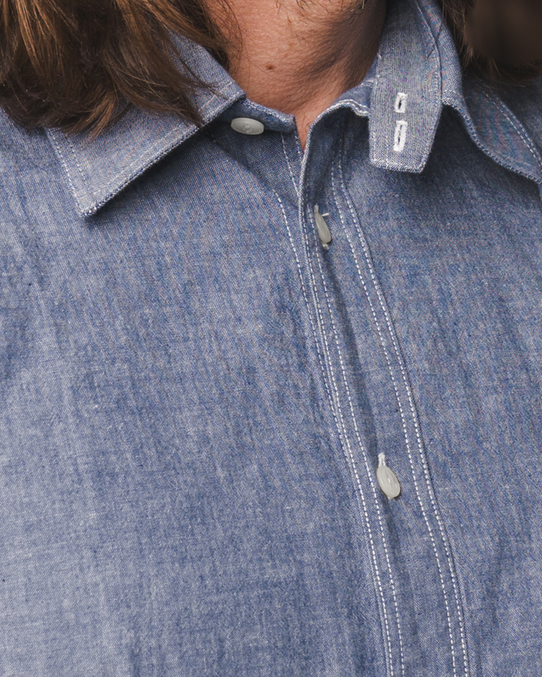 1937 Roamer Shirt Short sleeve blue chambray