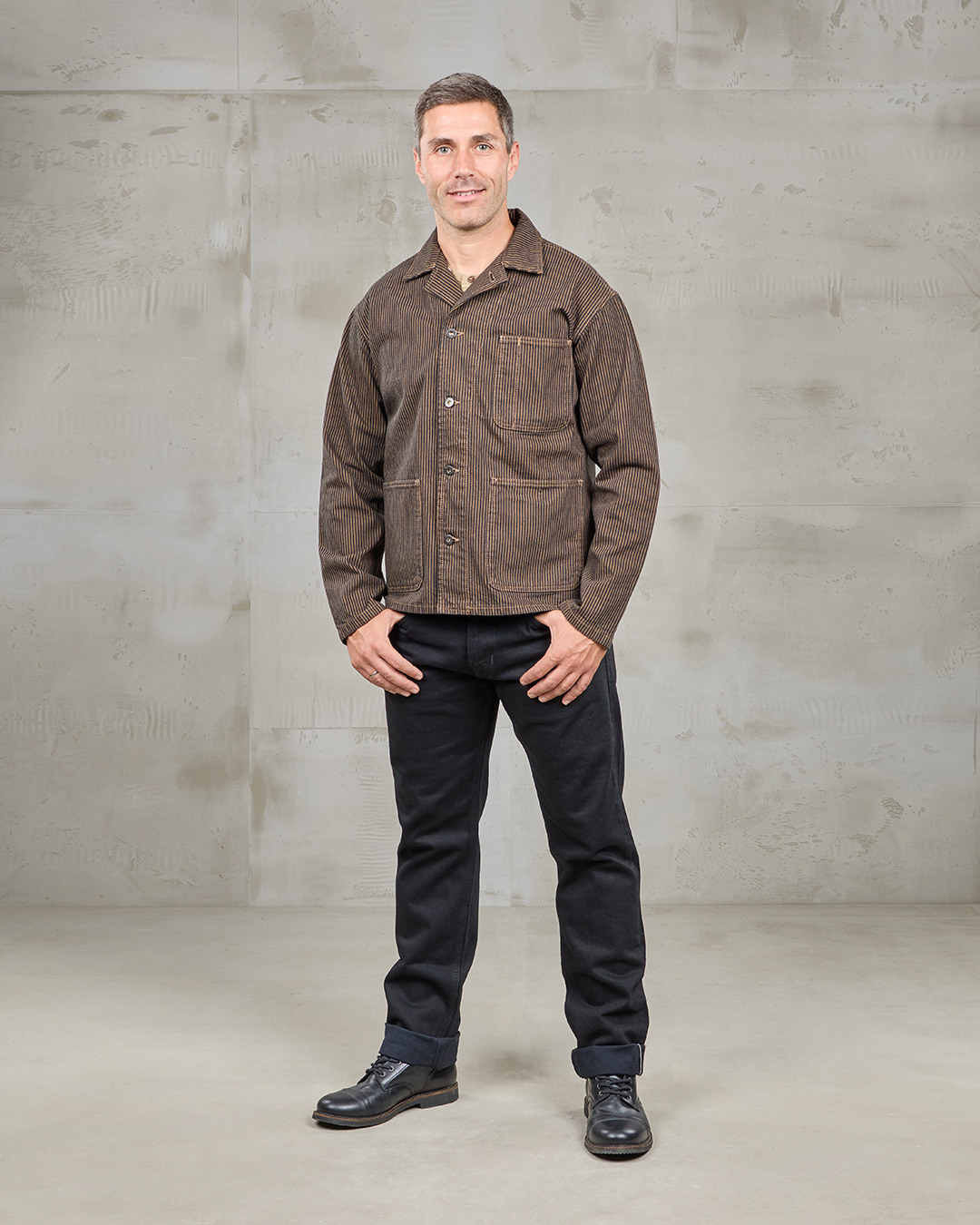 1941 Utility Jacket Hickory Stripe Brown