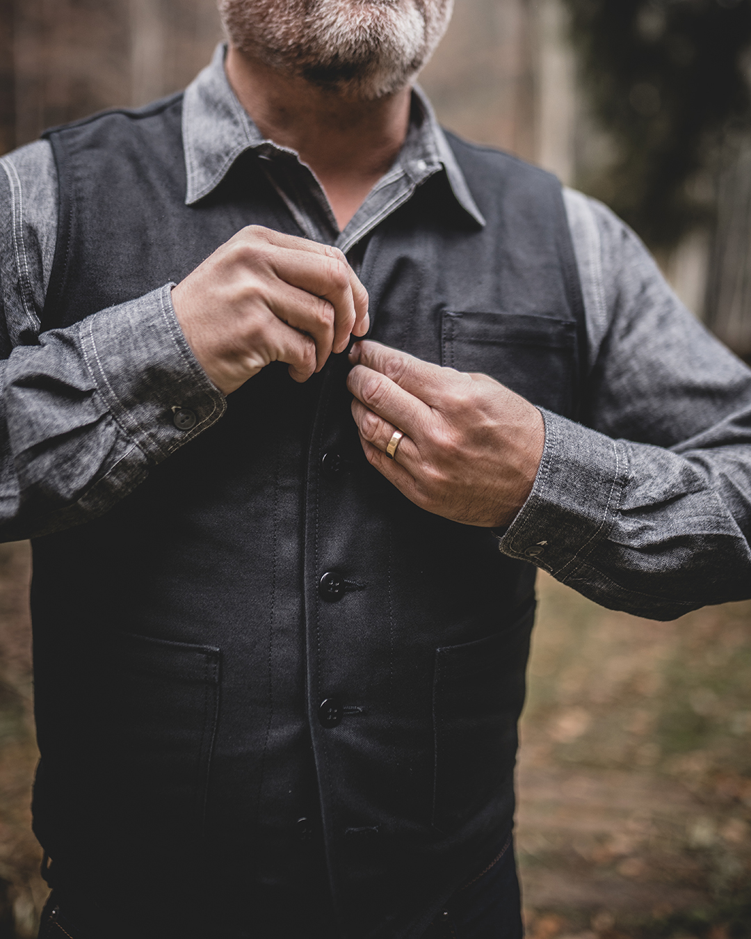 1937 Roamer Vest Elephant Skin Black 1937 Roamer Vest Elephant Skin Black