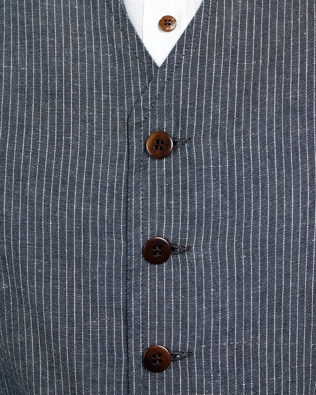 1905 Hauler Vest Grey Striped Linen
