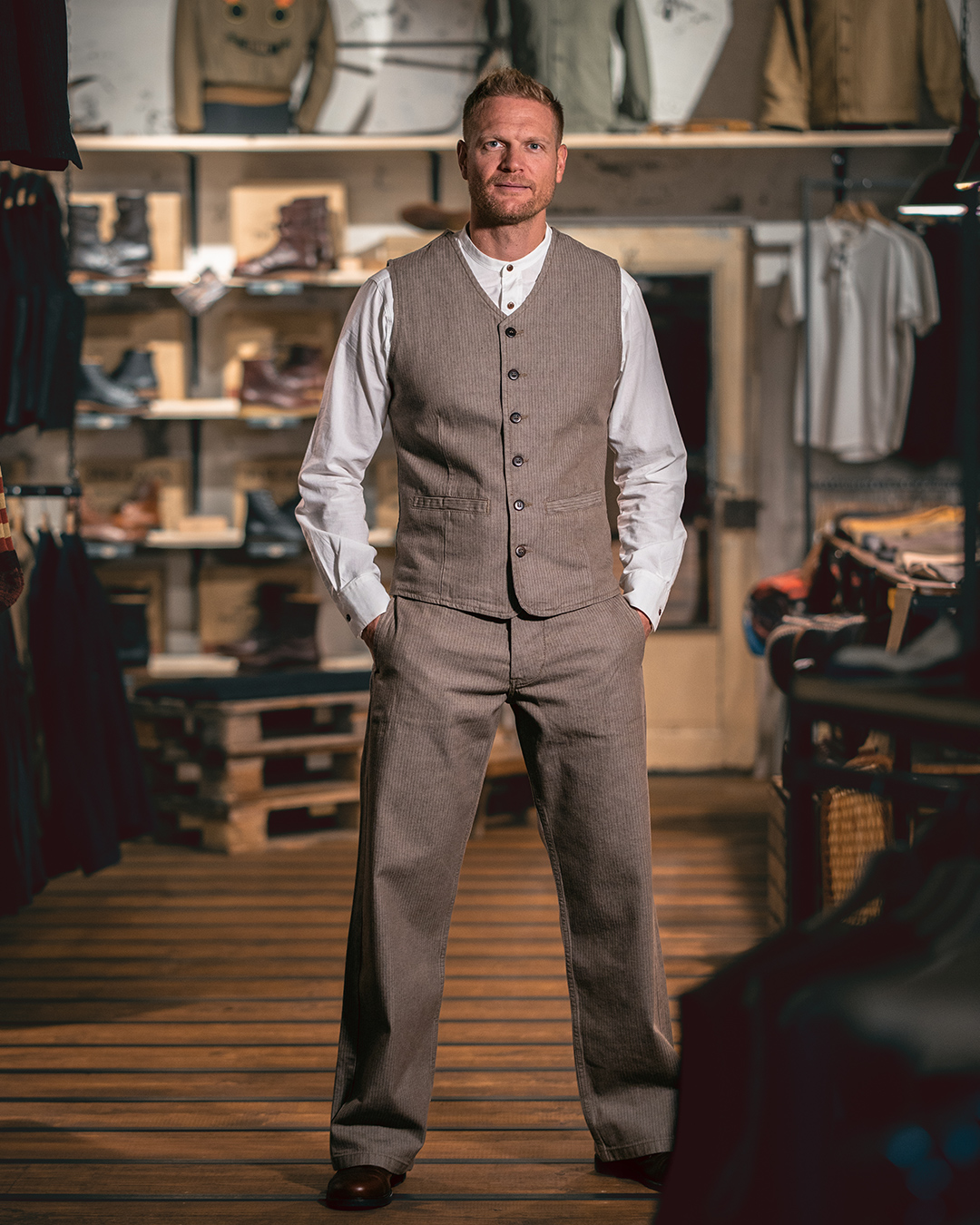 1905 Hauler Vest HBT brown