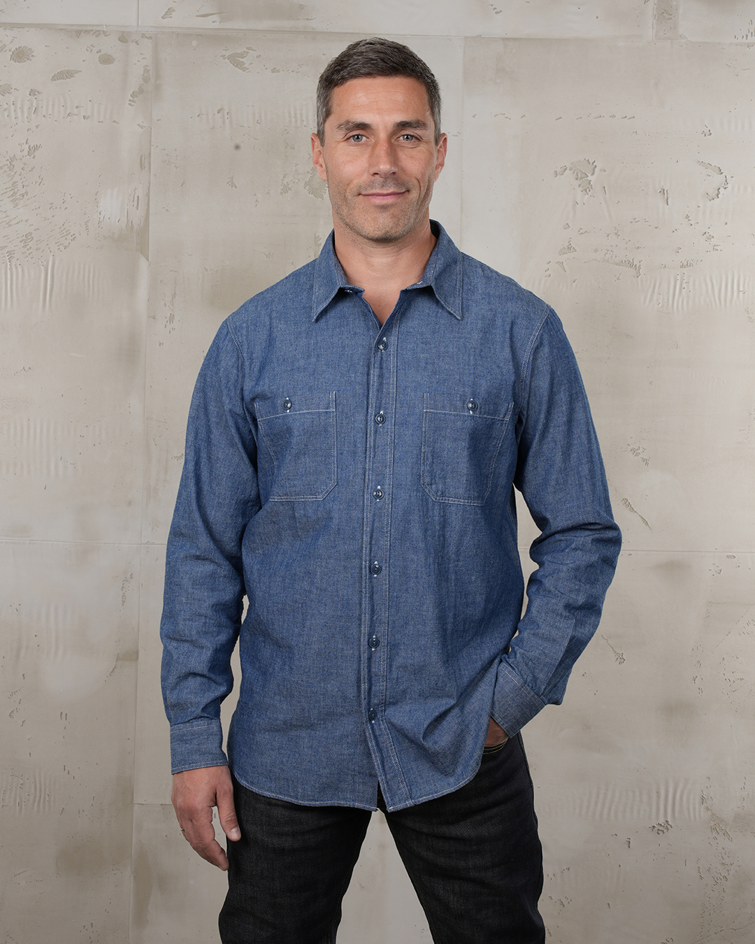 1940 USN Chambray Shirt Harbor Blue 1940 USN Chambray Shirt Harbor Blue