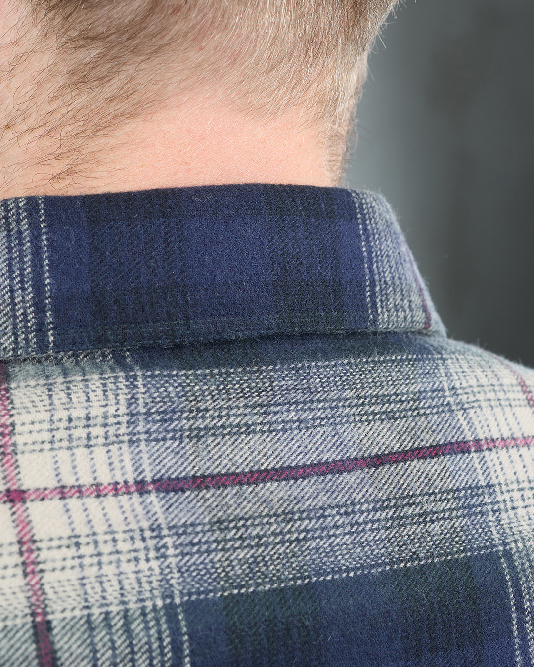 1937 Roamer Shirt blue beige check flannel