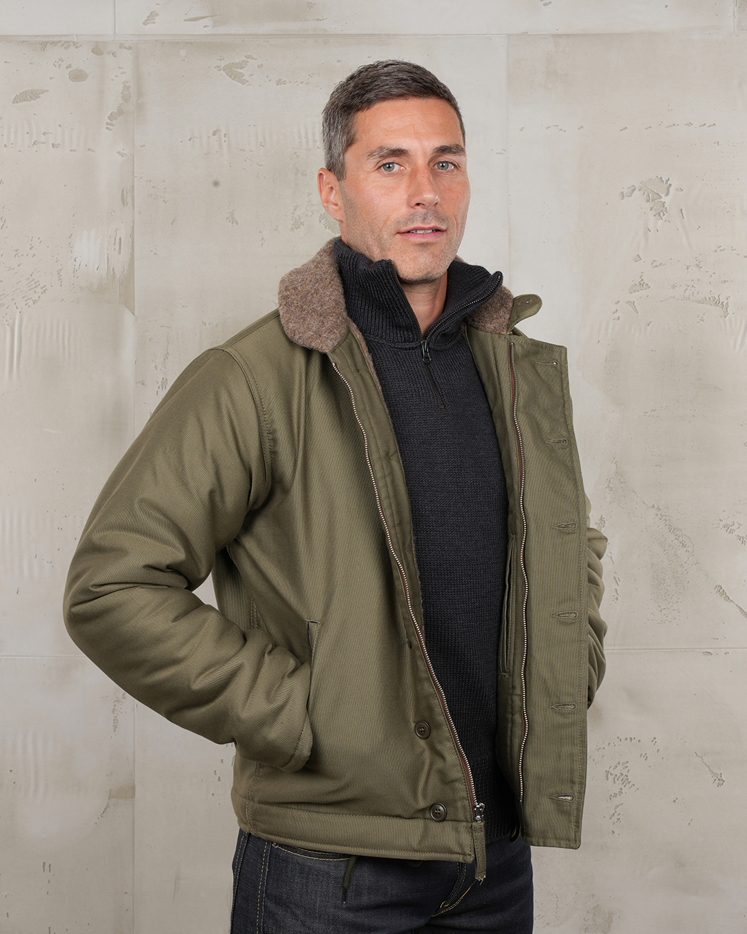 1943 N1 Deck Jacket Bangor Green 1943 N1 Deck Jacket Bangor Green