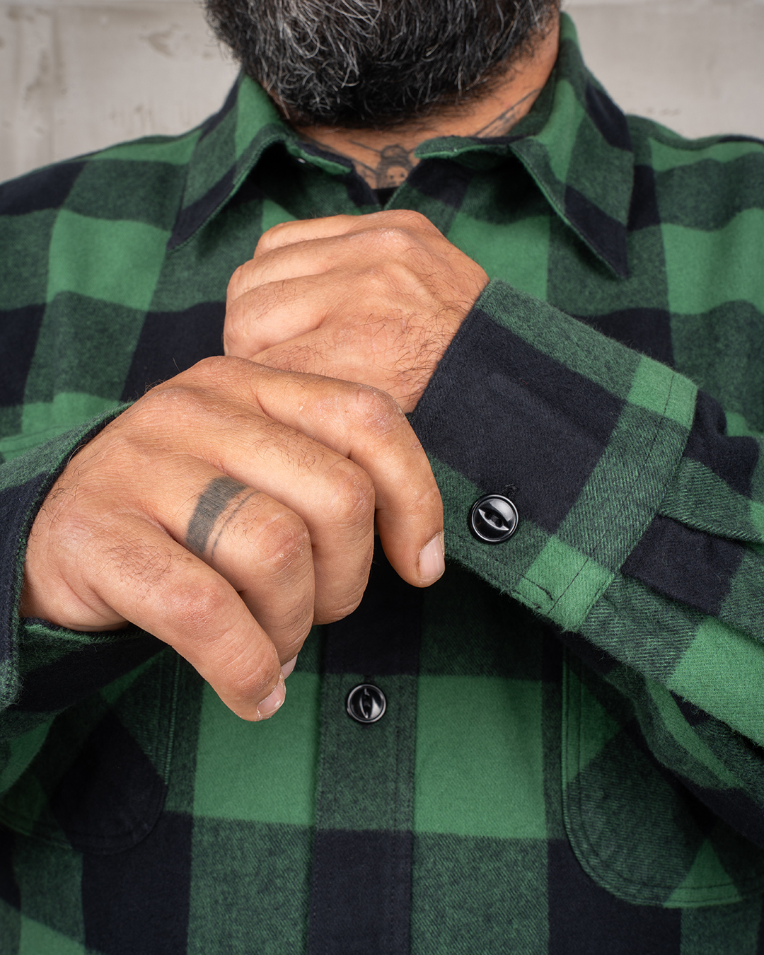 1943 CPO Shirt Buffalo Green Flannel