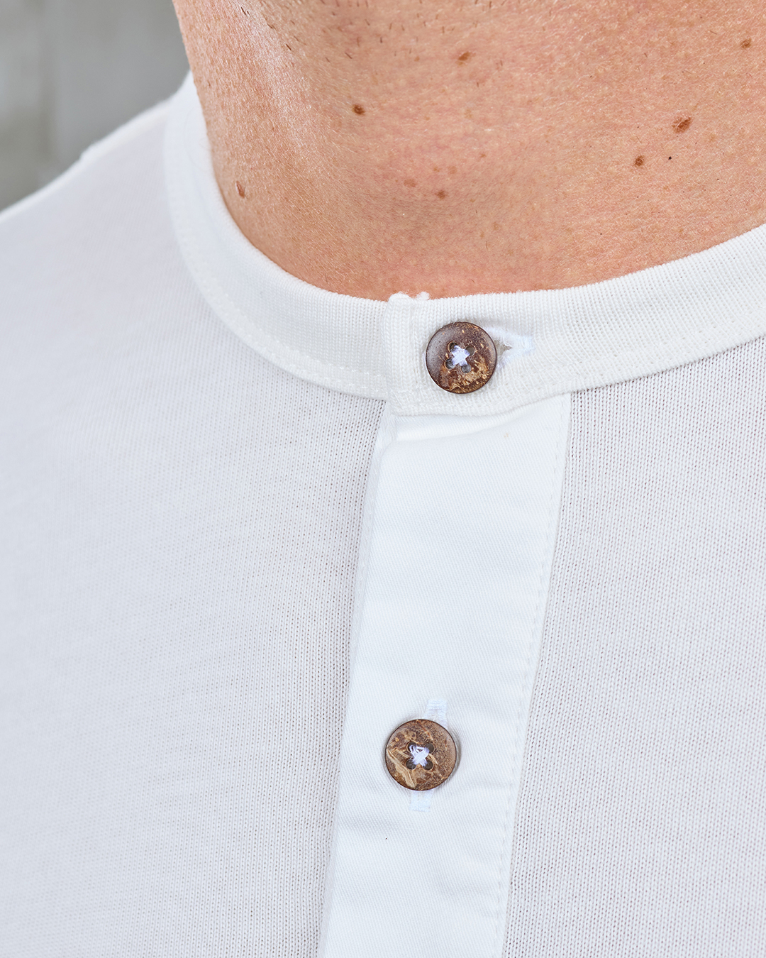 1927 Henley Shirt long sleeve ecru