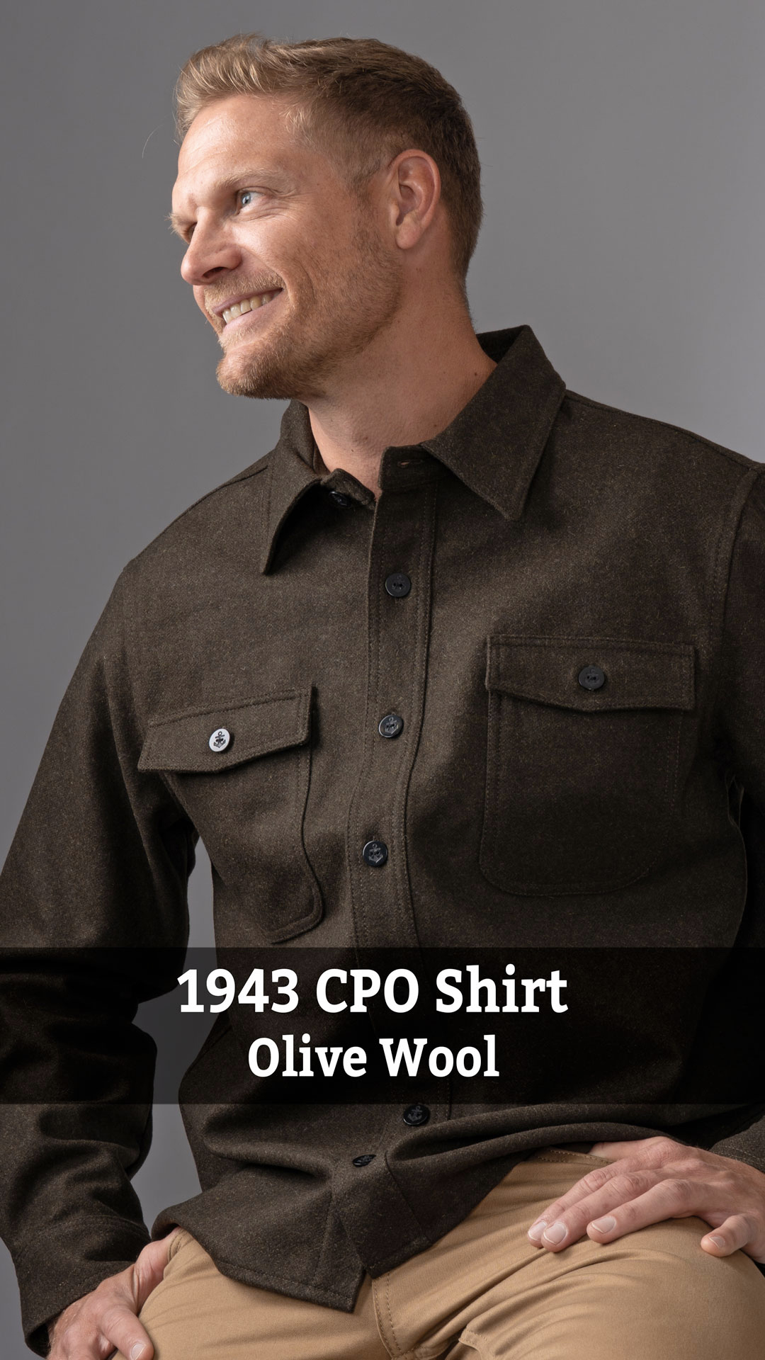 CPO Shirt Olive Wool