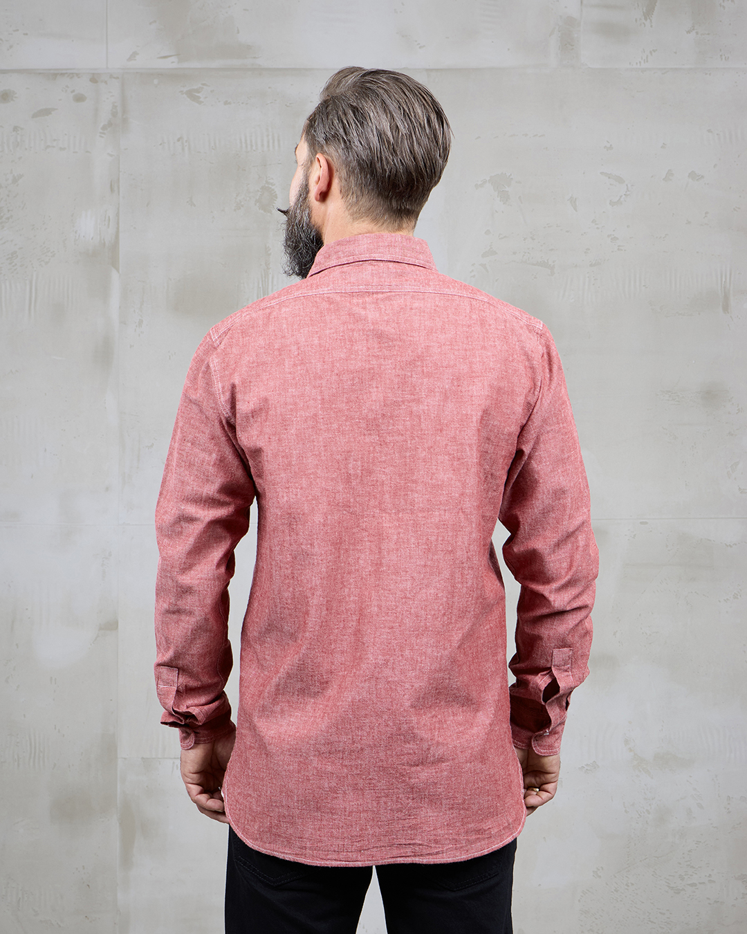 1940 USN Chambray Shirt Harbor Red