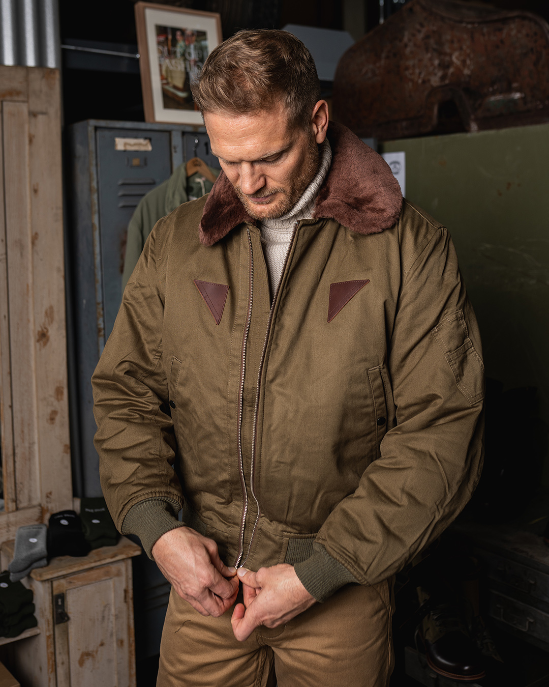 1945 B15 Flight Jacket olive 1945 B15 Flight Jacket olive
