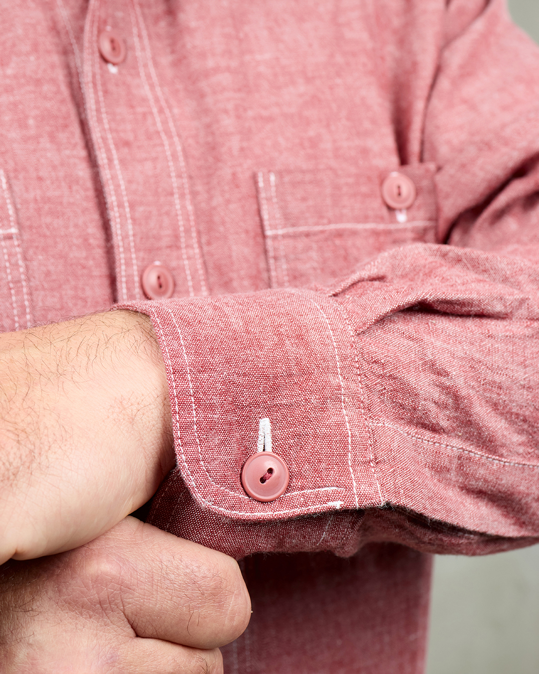 1940 USN Chambray Shirt Harbor Red