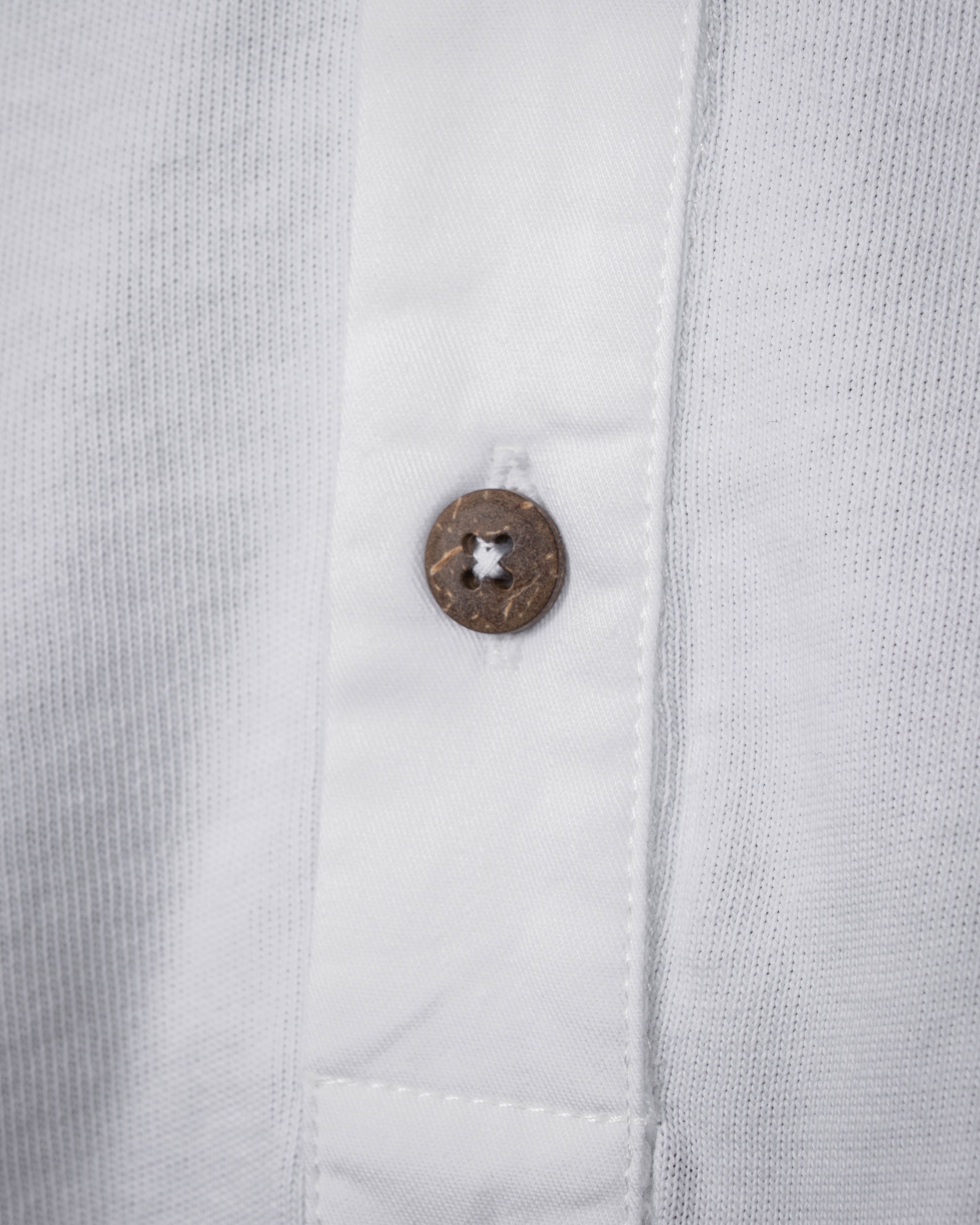 1927 Henley Shirt Short Sleeve Pure White