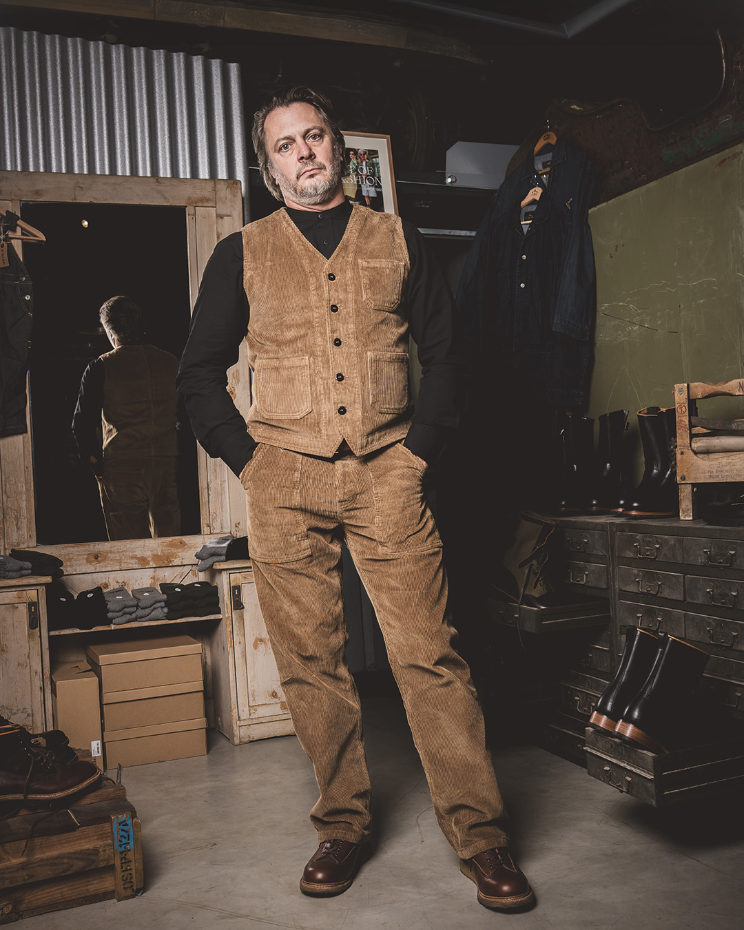 1967 Utility Trousers Light Brass Cord