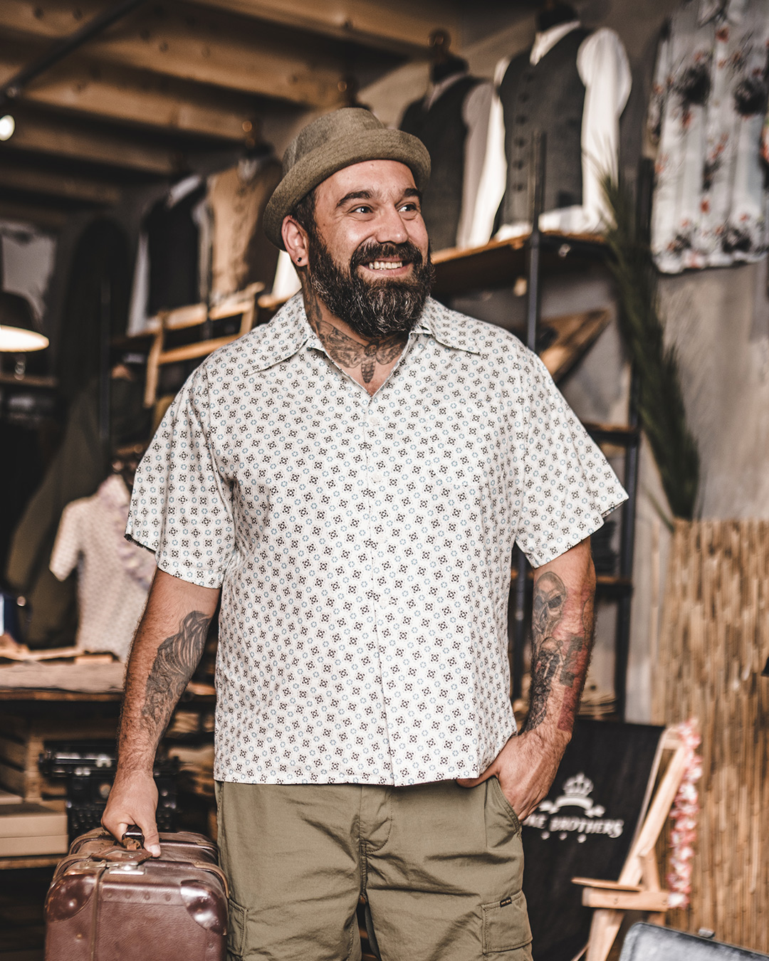 1947 Albert Shirt Short Sleeve Lanai blue