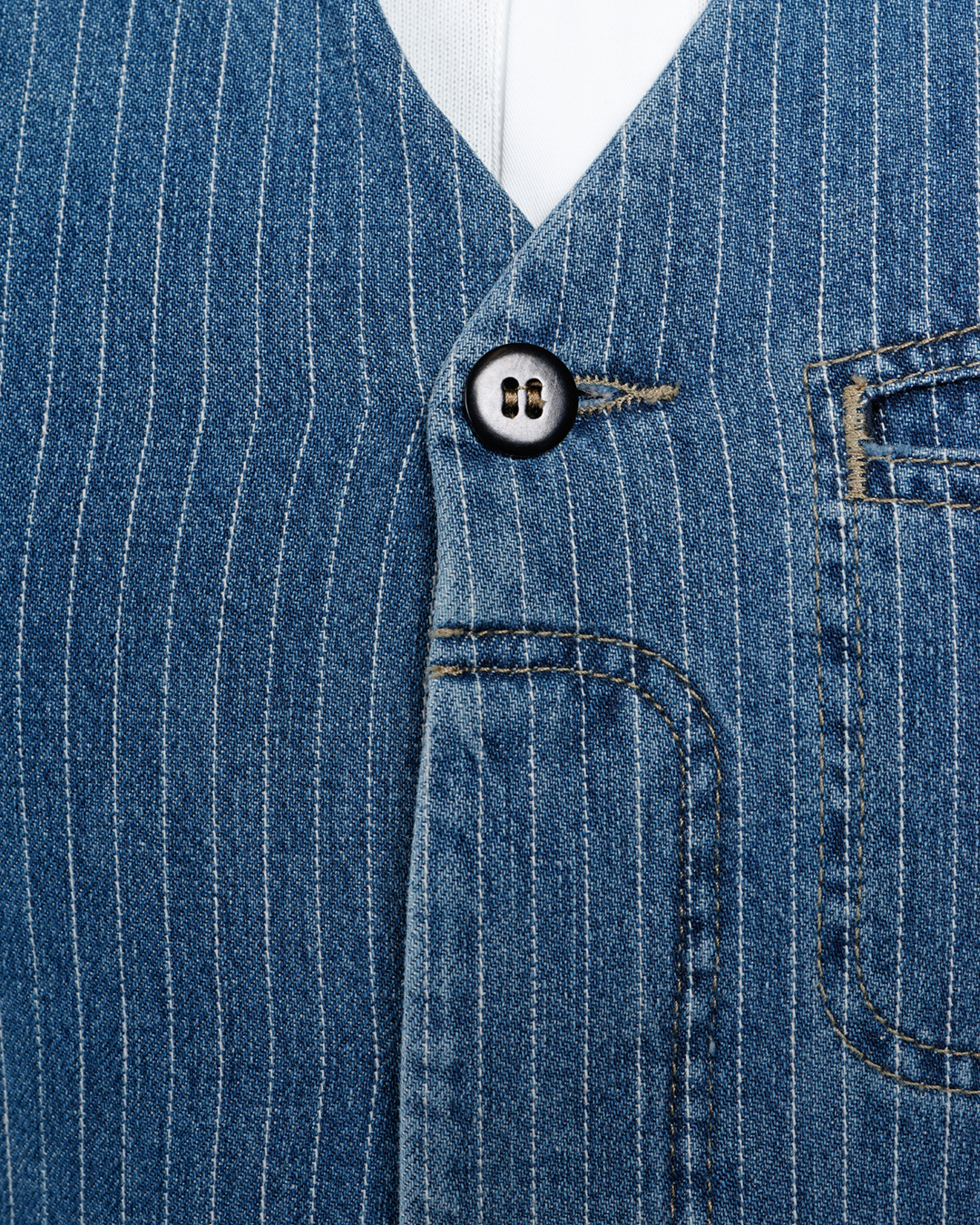 1948 Crafter Vest Blue Wabash Rinsed