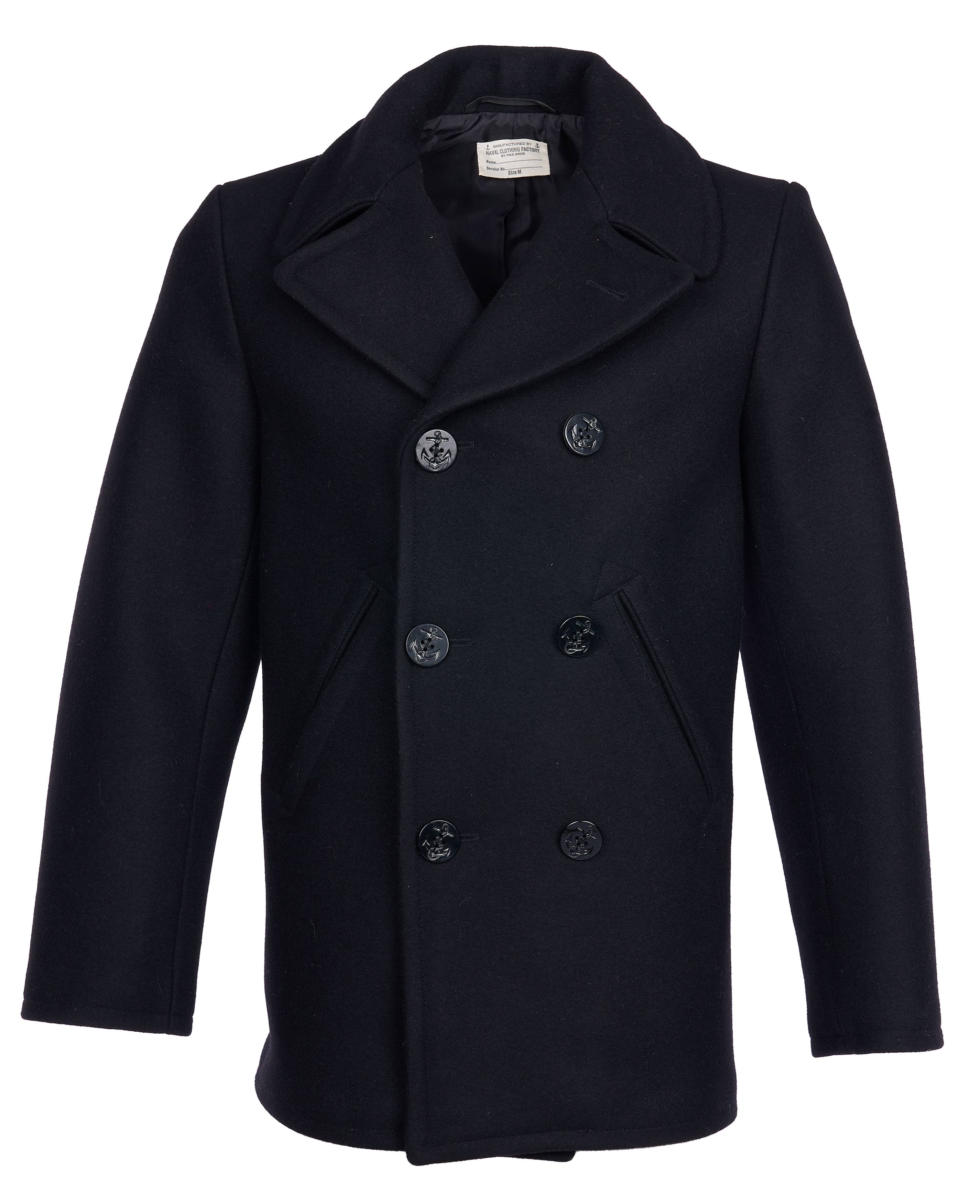 1938 Pea Coat Black Wool 1938 Pea Coat Black Wool