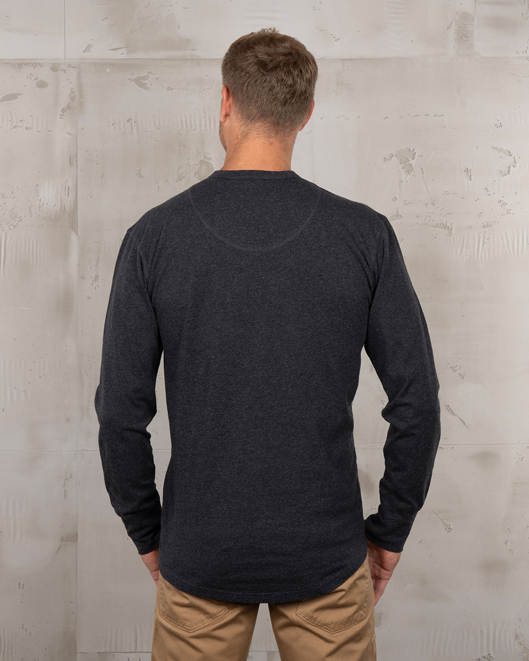 1927 Henley Shirt long sleeve iron grey