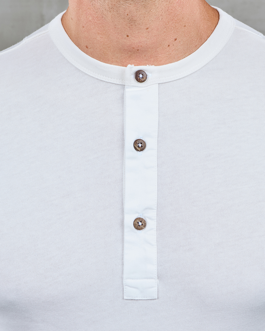 1927 Henley Shirt long sleeve ecru