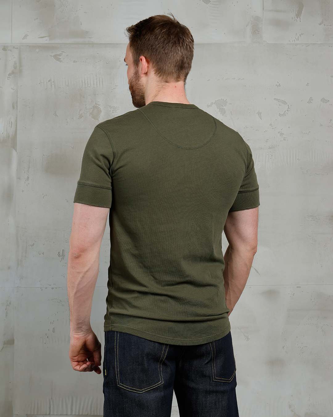 1927 Henley Shirt Short Sleeve Mojave Green