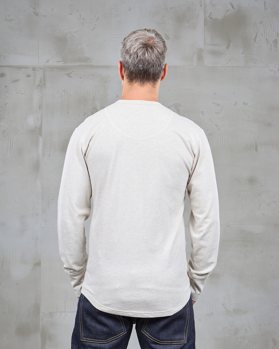 1927 Henley Shirt Long Sleeve Oatmeal