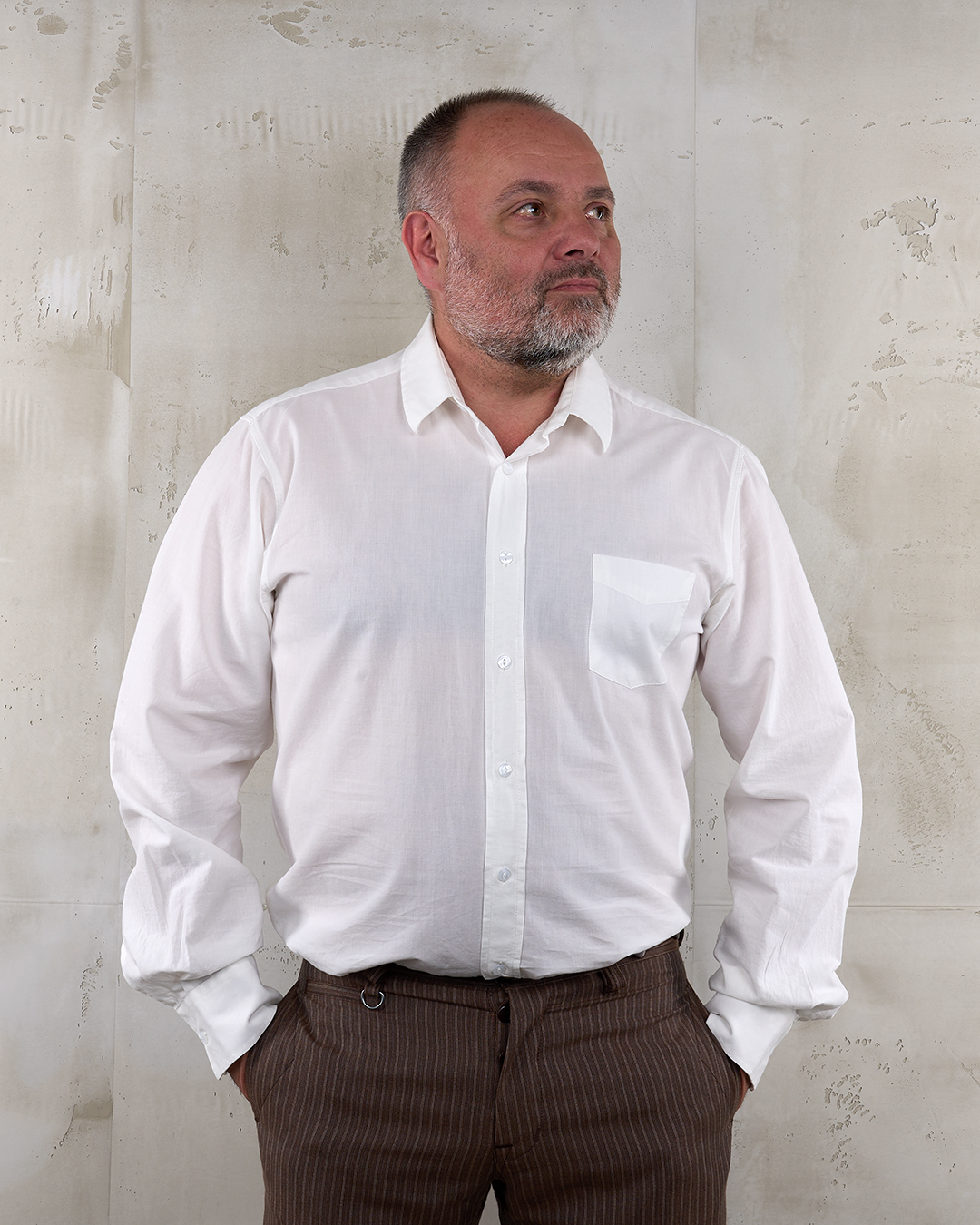 1947 Albatros Shirt white chambray