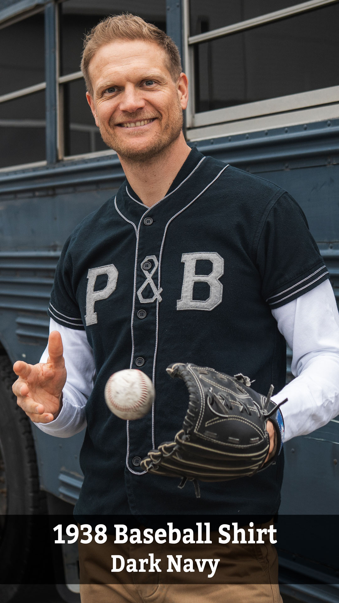 1938 Baseball Shirt Dark Navy