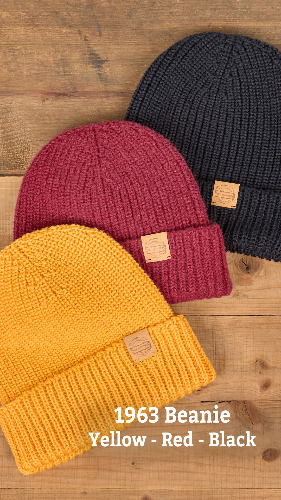 1963 Beanie in Yellow, Red and Black