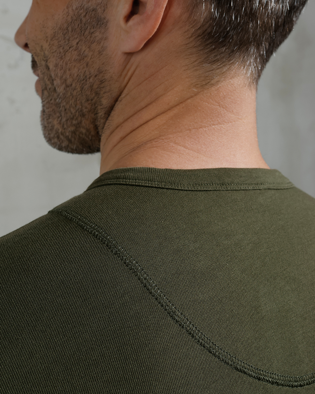 1927 Henley Shirt long sleeve Mojave green