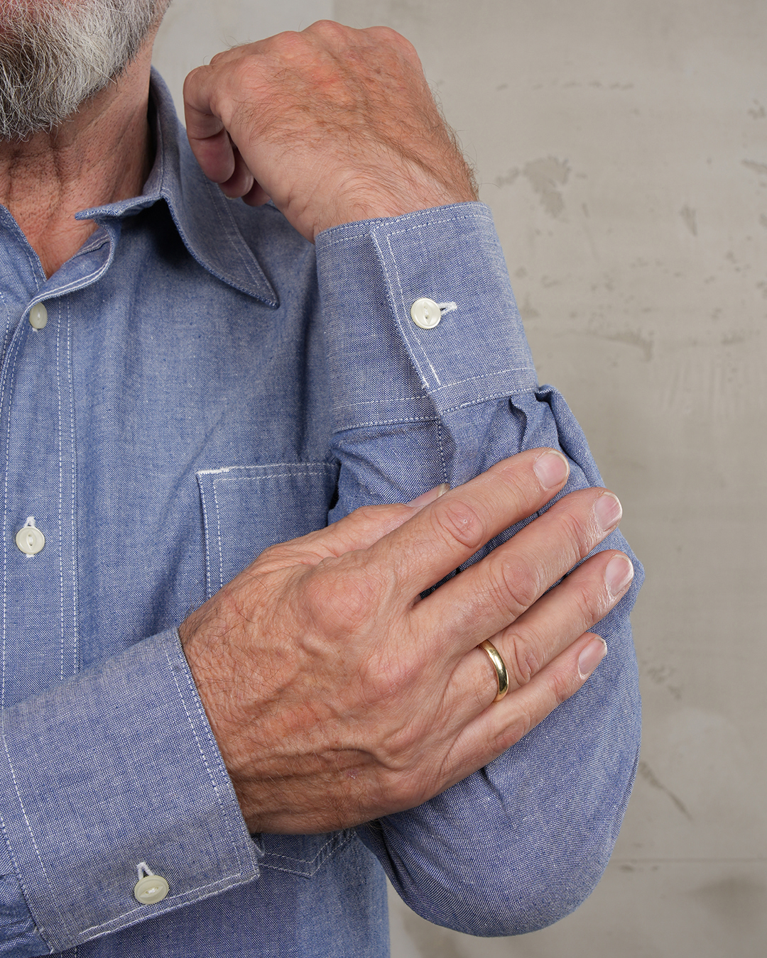 1937 Roamer Shirt blue chambray