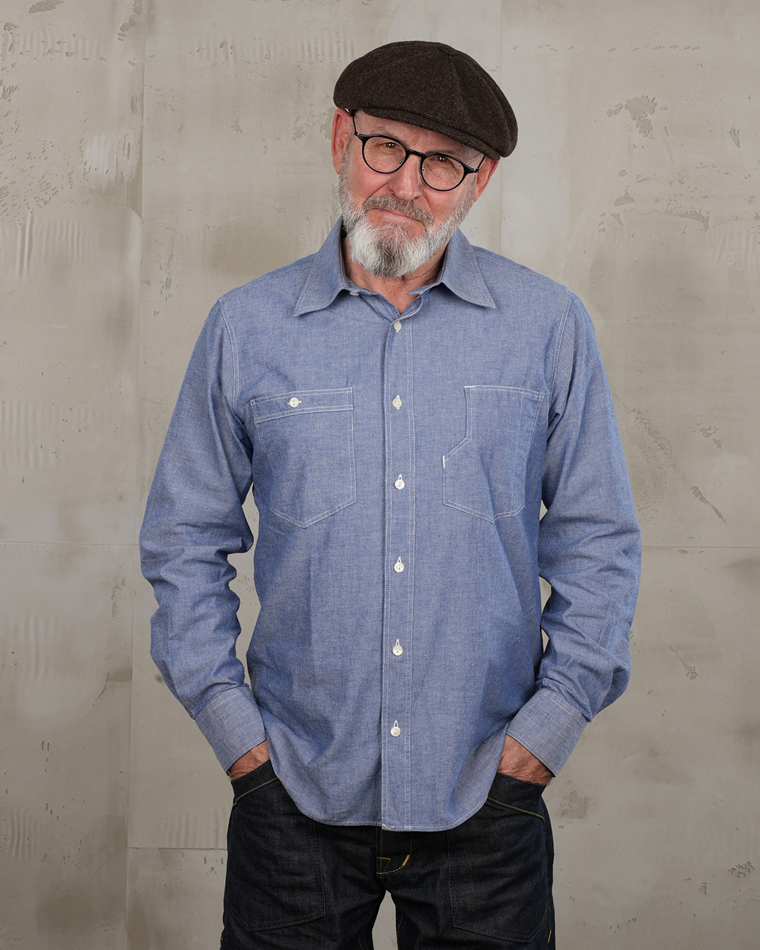 1937 Roamer Shirt blue chambray