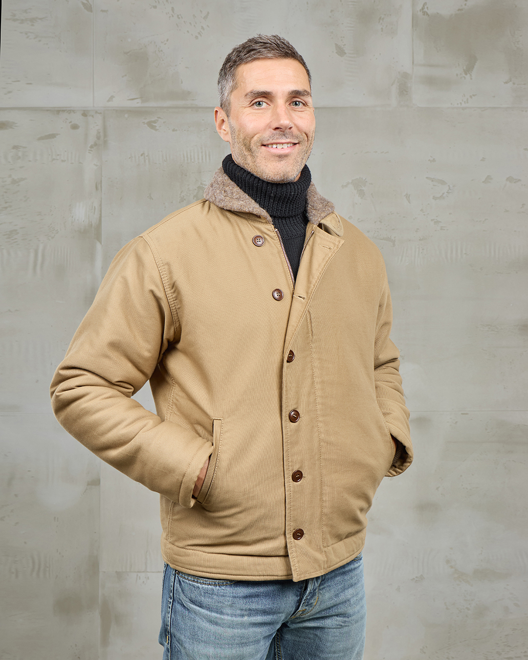 1943 N1 Deck Jacket Jungle Cloth Beige