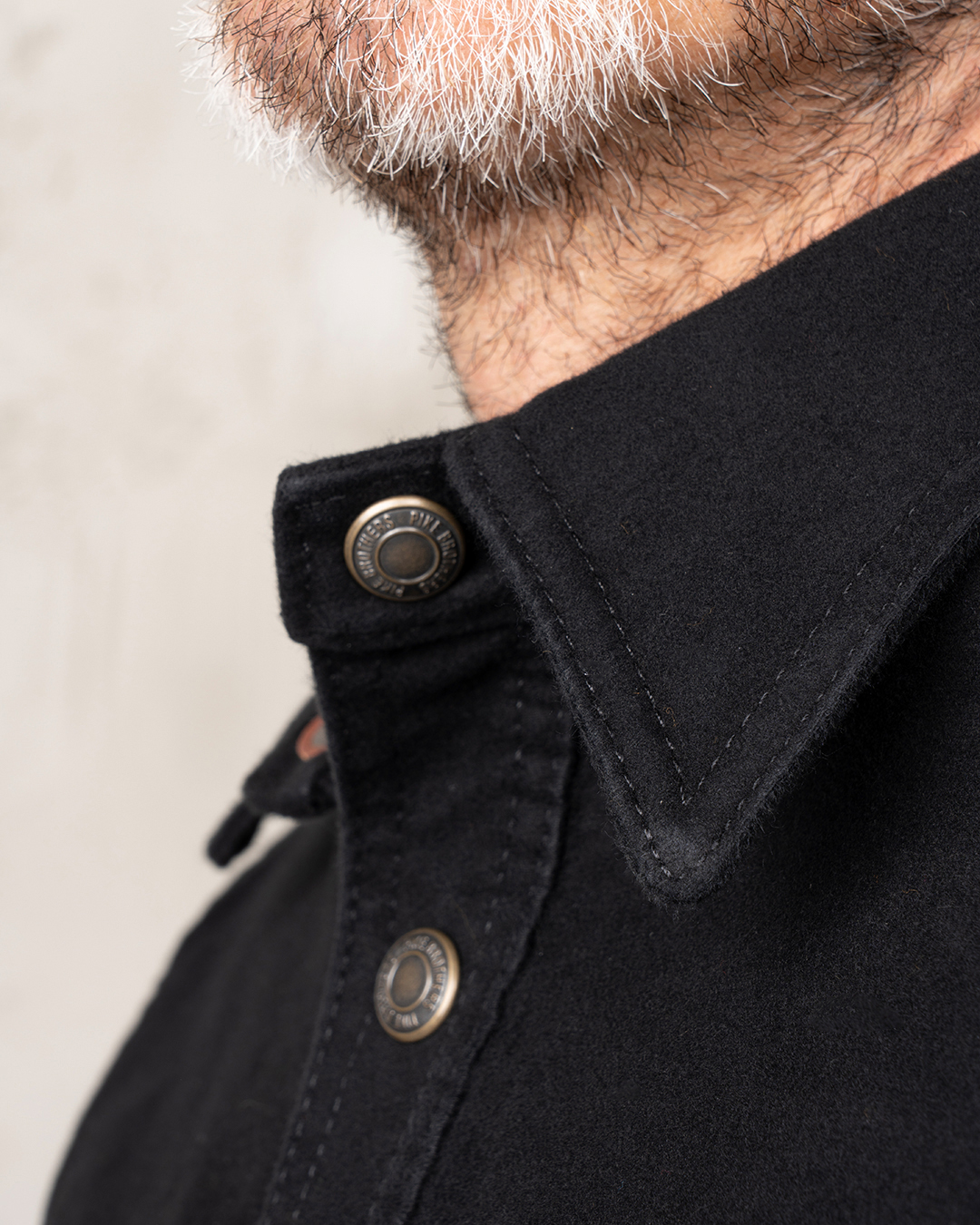 1943 CPO Shirt Moleskin sulphur black