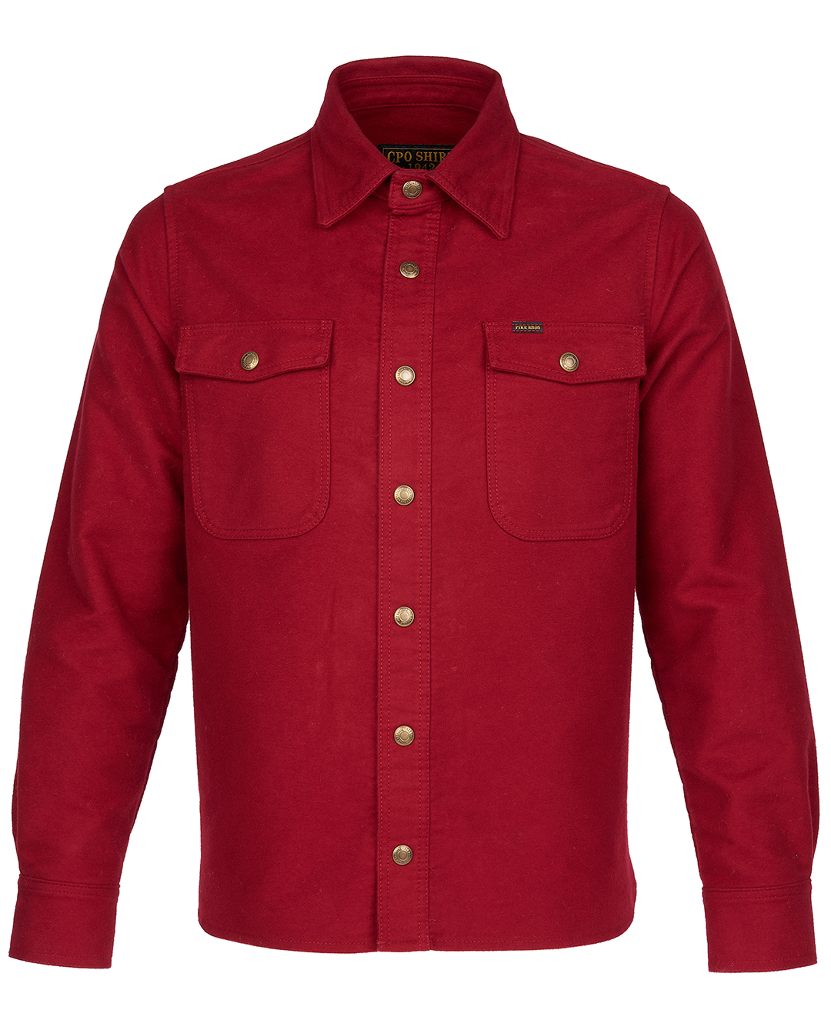 1943 CPO Shirt Moleskin dark red