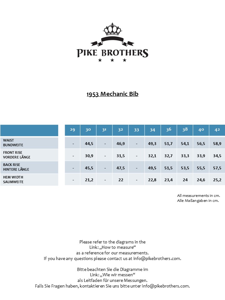 1953 Mechanic Bib 11oz metal