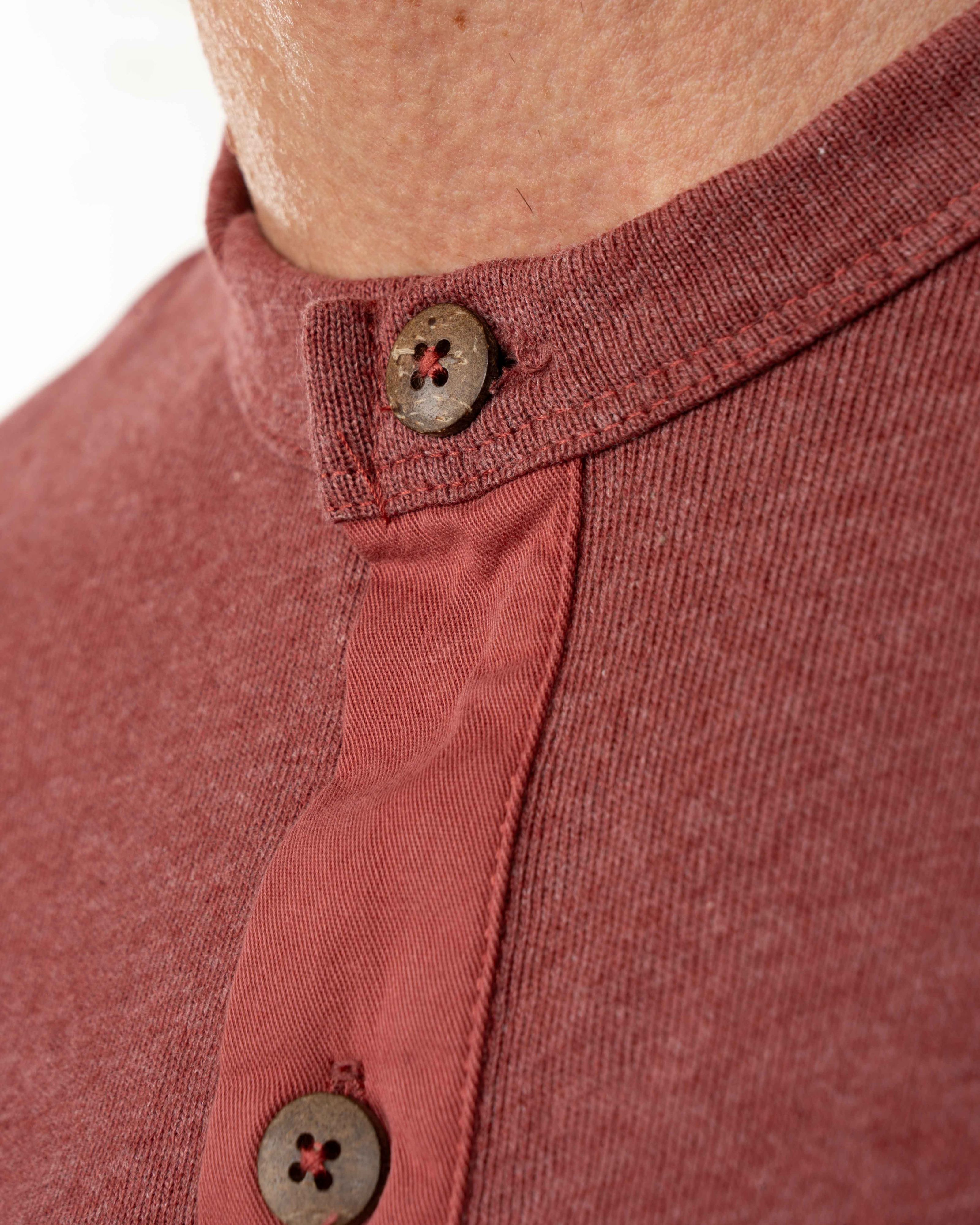 1927 Henley Shirt Short Sleeve Granate Red 1927 Henley Shirt Short Sleeve Granate Red