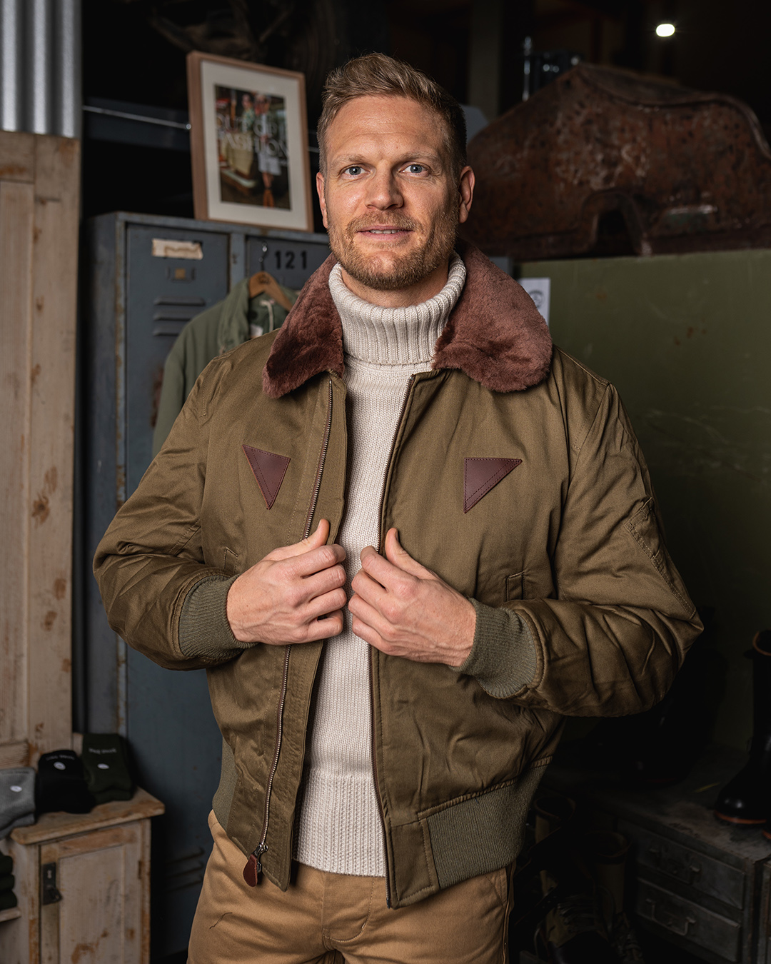 1945 B15 Flight Jacket olive 1945 B15 Flight Jacket olive