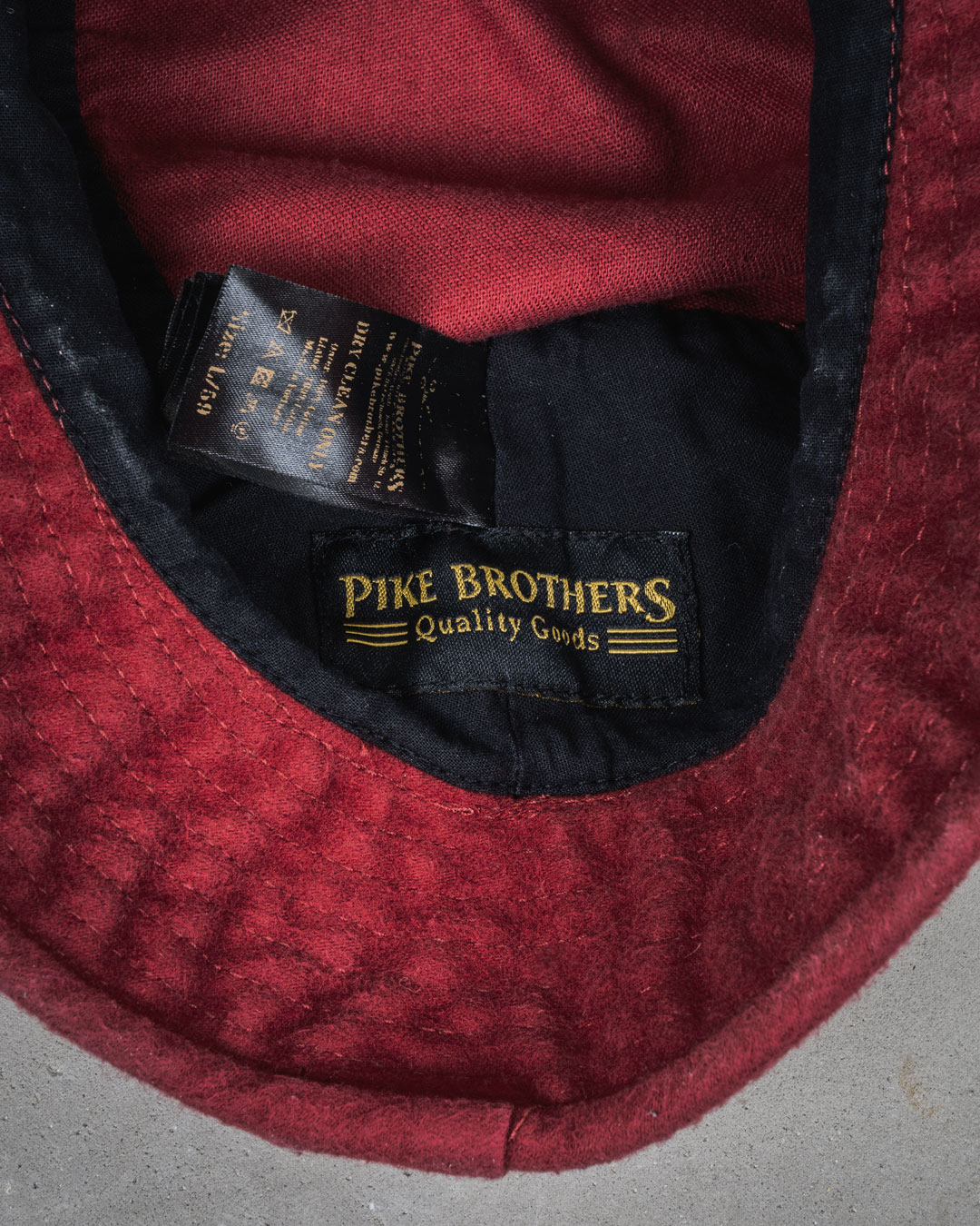 1966 Boonie Hat Moleskin Dark Red
