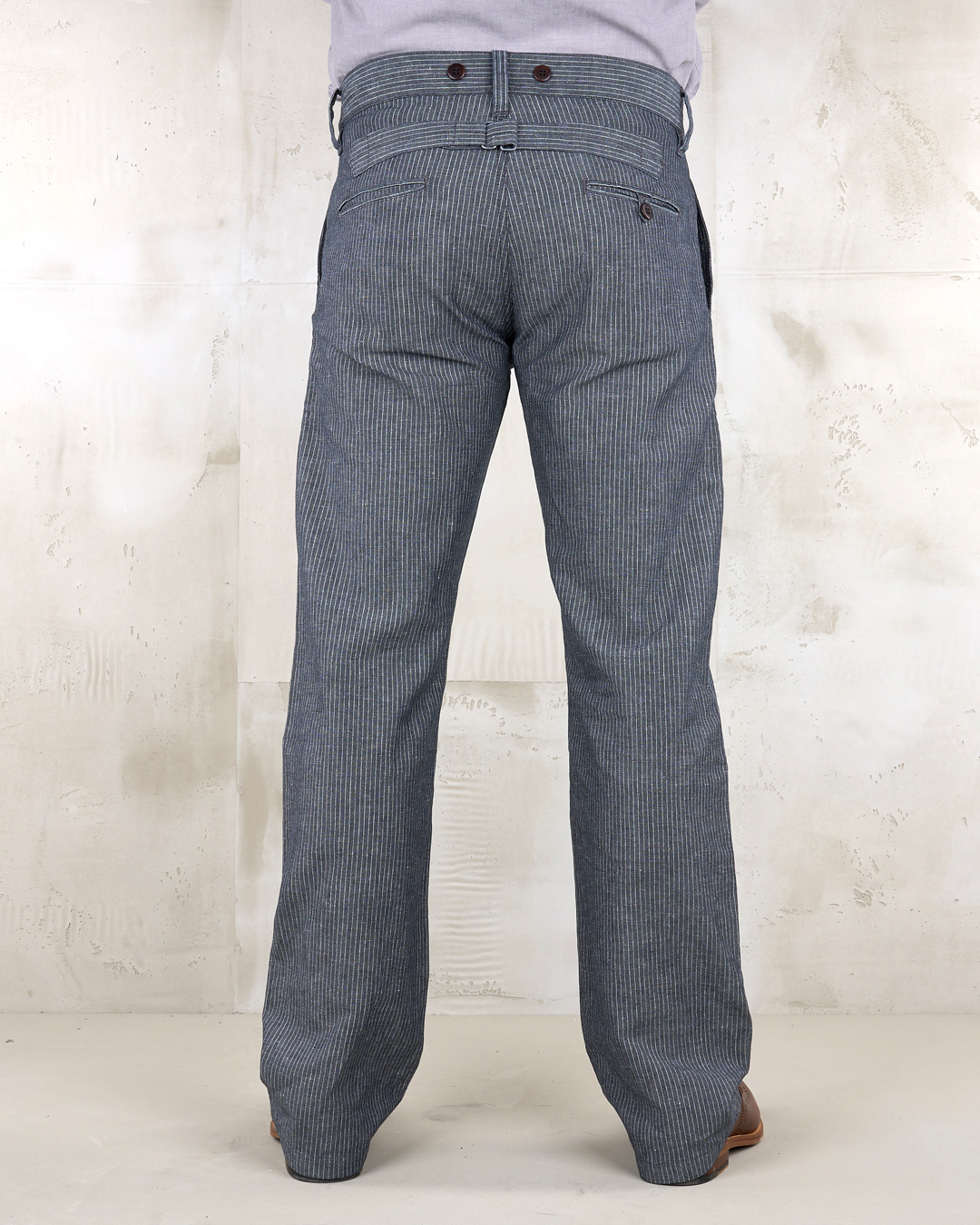 1942 Hunting Pant Grey Striped Linen 1942 Hunting Pant Grey Striped Linen