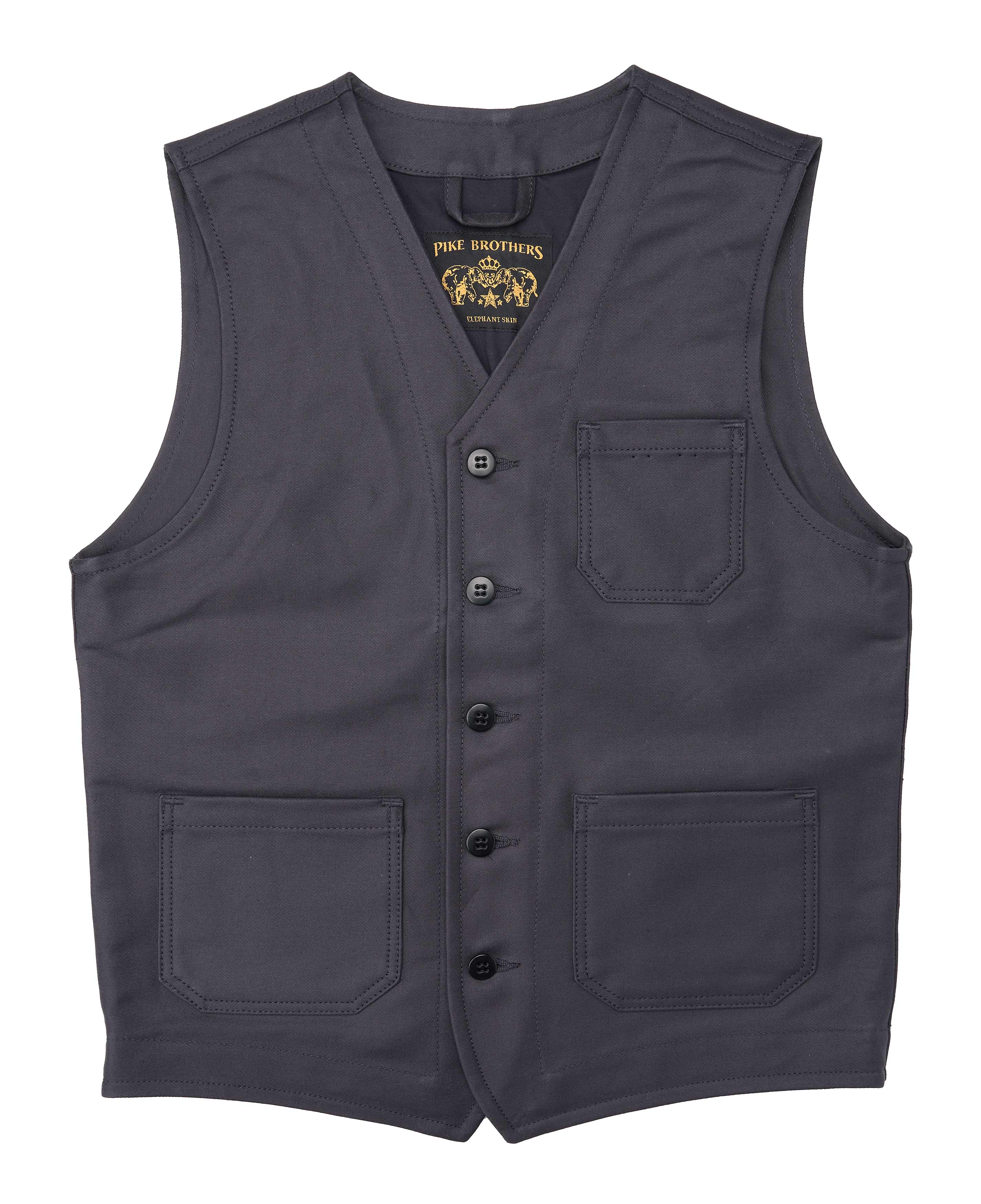 1937 Roamer Vest Elephant skin asphalt grey