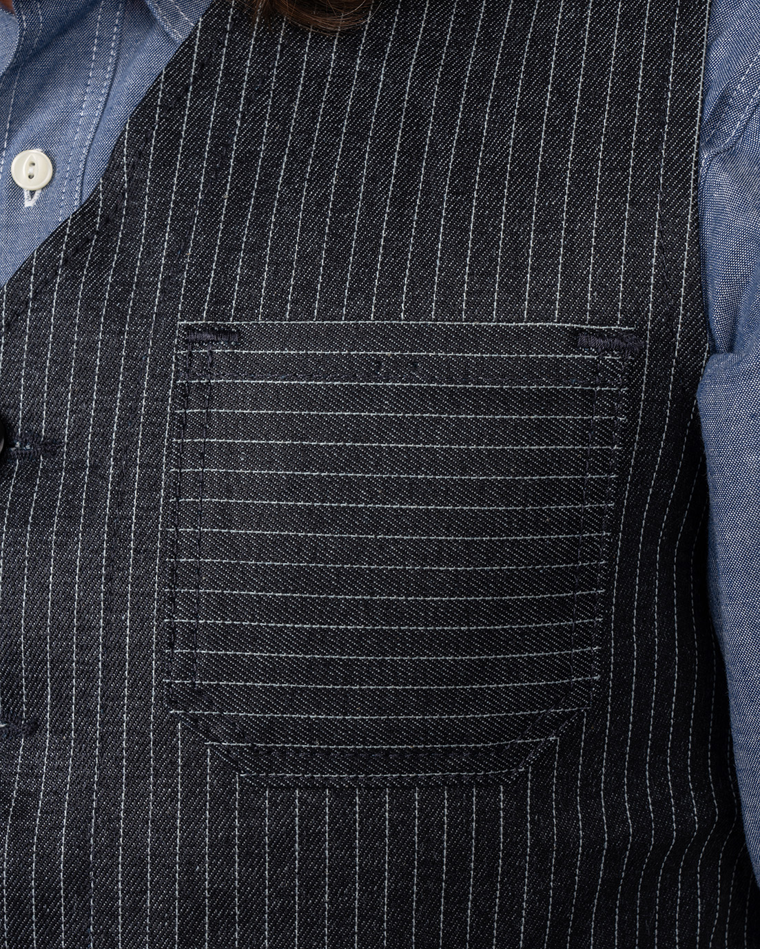 1937 Roamer Vest blue wabash